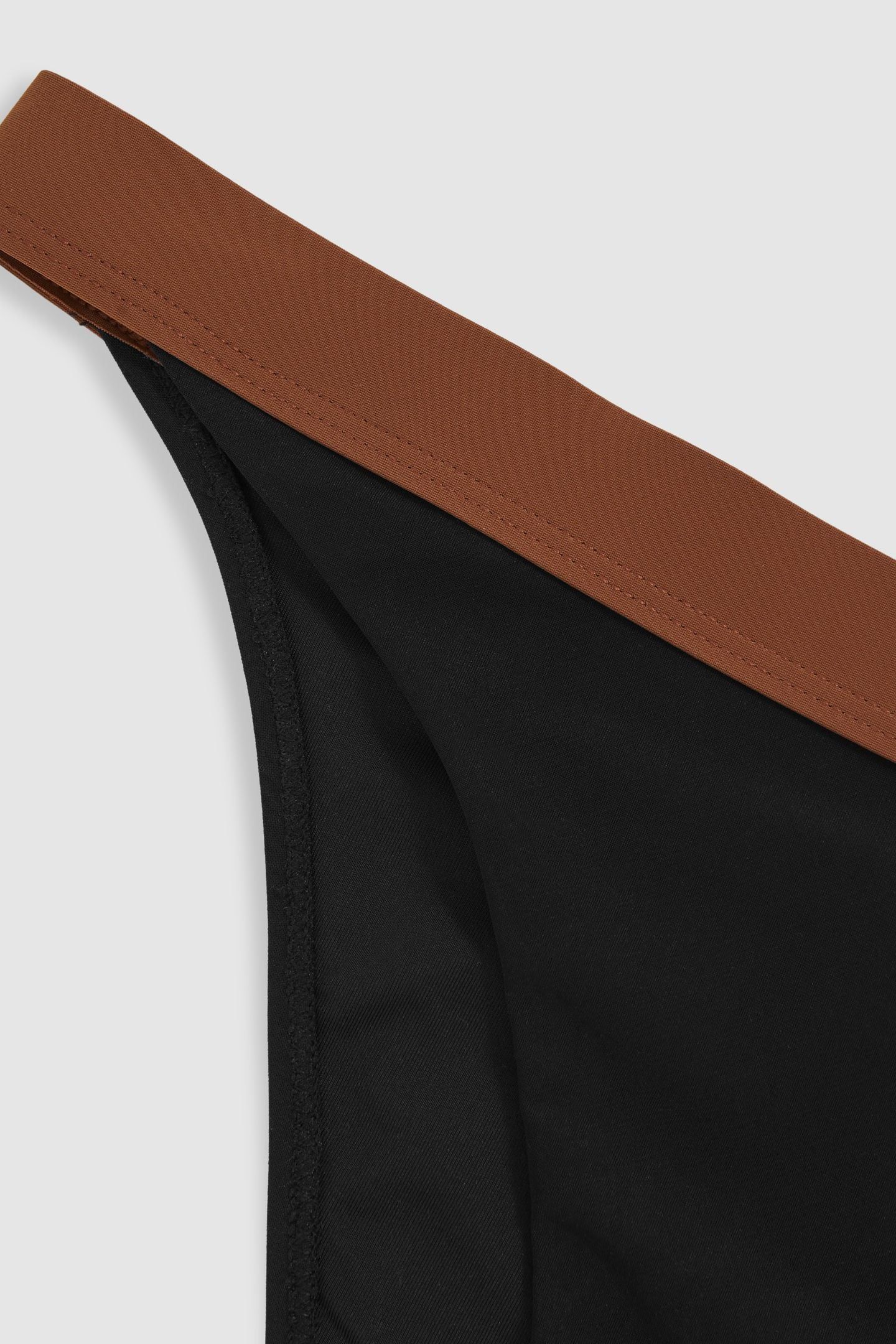 CONTRAST TRIM BIKINI BOTTOM BLACK/TAN 6