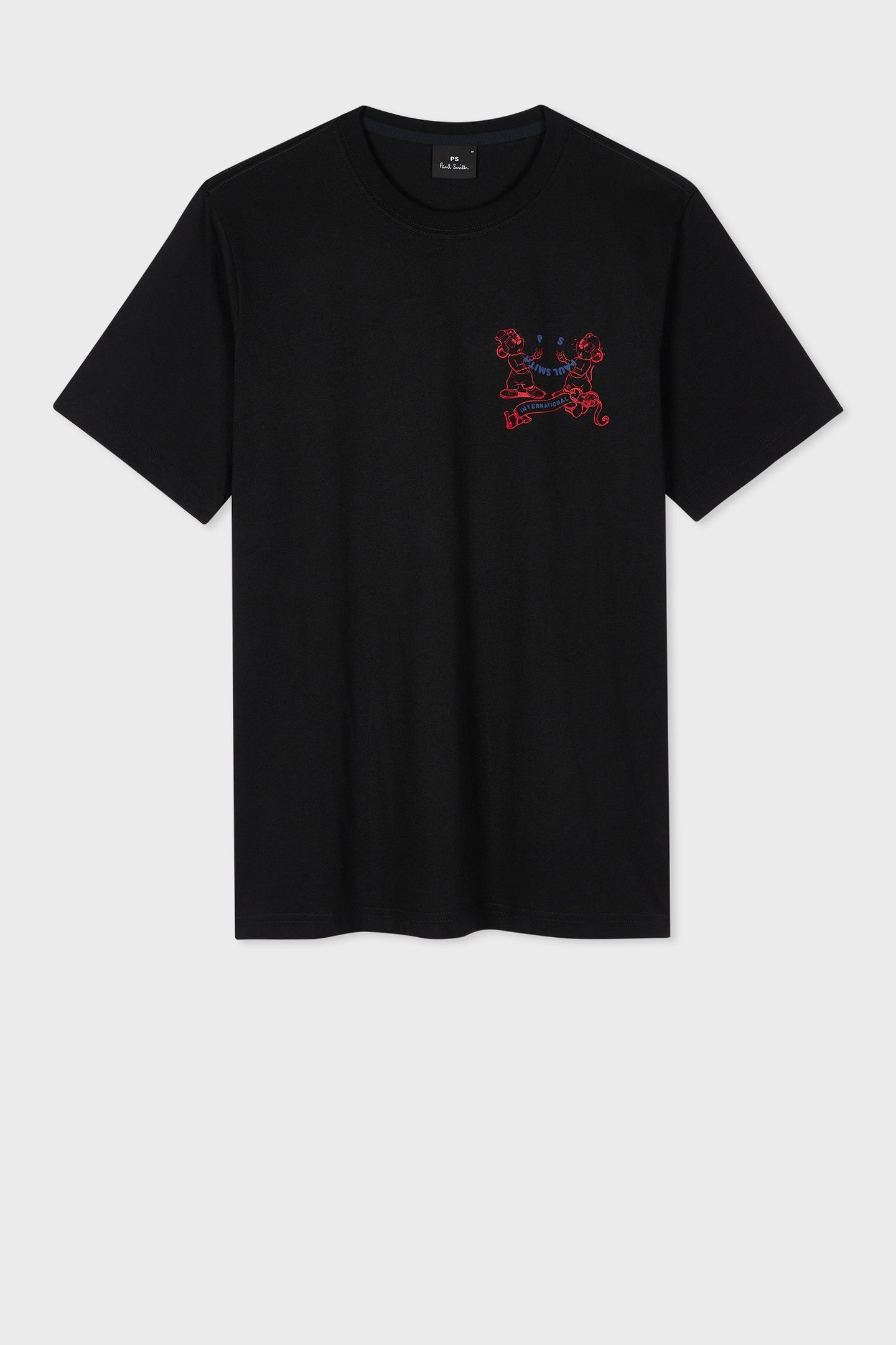 MENS REG FIT SS T SHIRT INTERNATIONAL BLACK 5