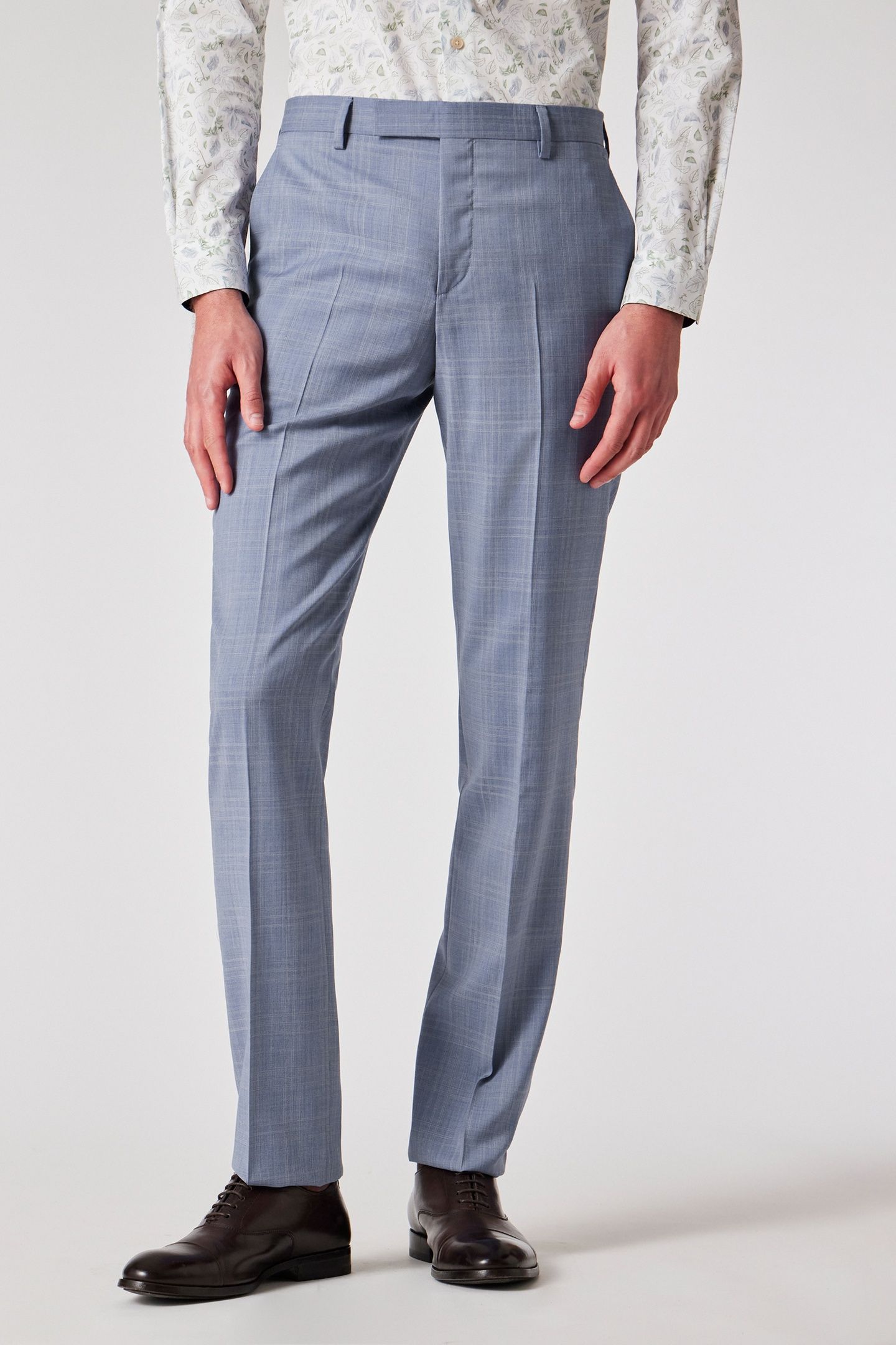 MENS TAILORED FIT 2BTN SUIT LIGHT BLUE 2