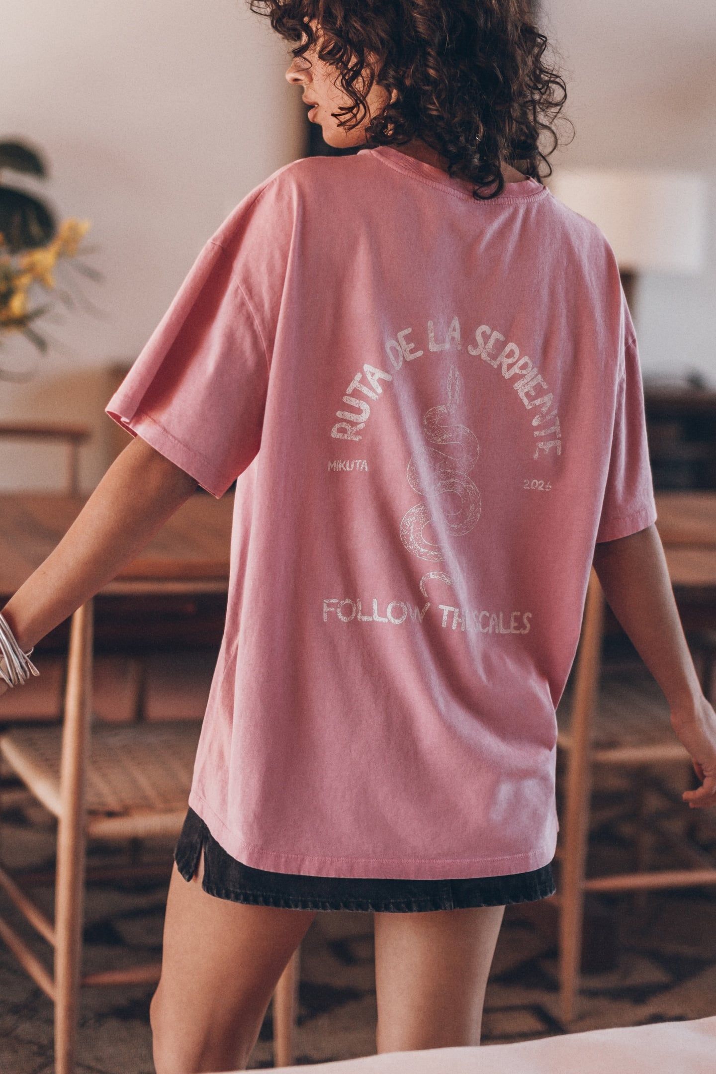 THE PINK HOTEL PALMA ROSA OVERSIZED T-SHIRT PINK 1