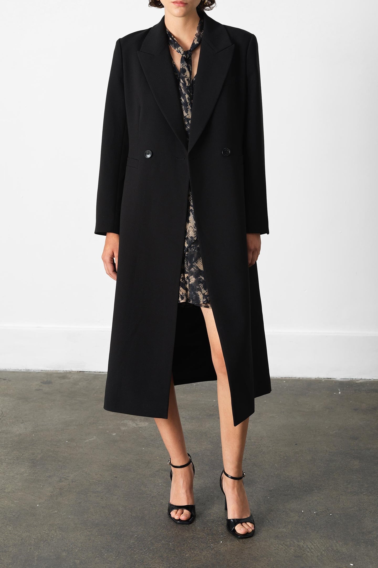 AZRA TWILL STRUCTURED COAT BLACK 1