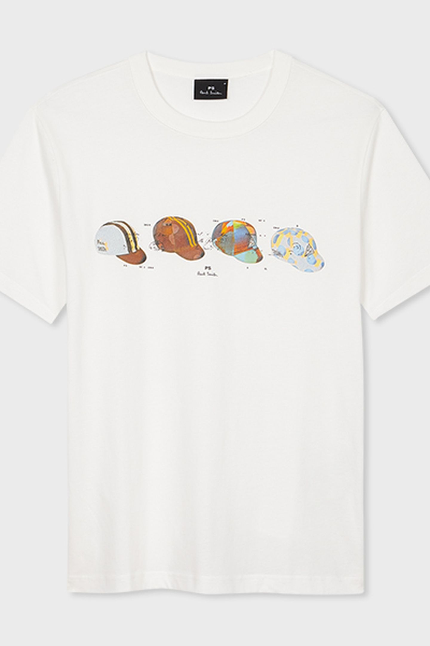 MENS SS TSHIRT CYCLING CAPS OFF WHITE 5