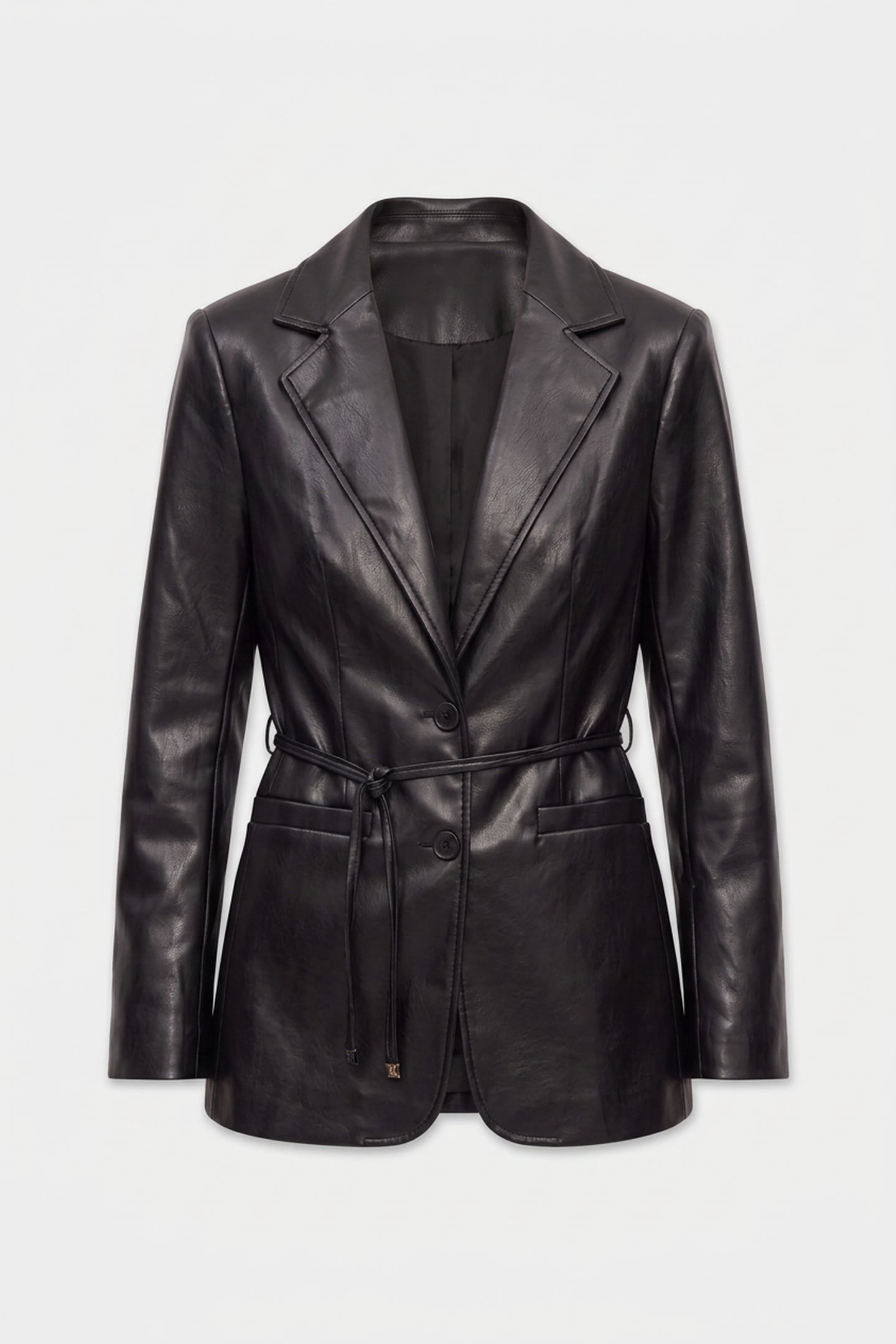GLADYS BELTED BLAZER JET BLACK A996 3