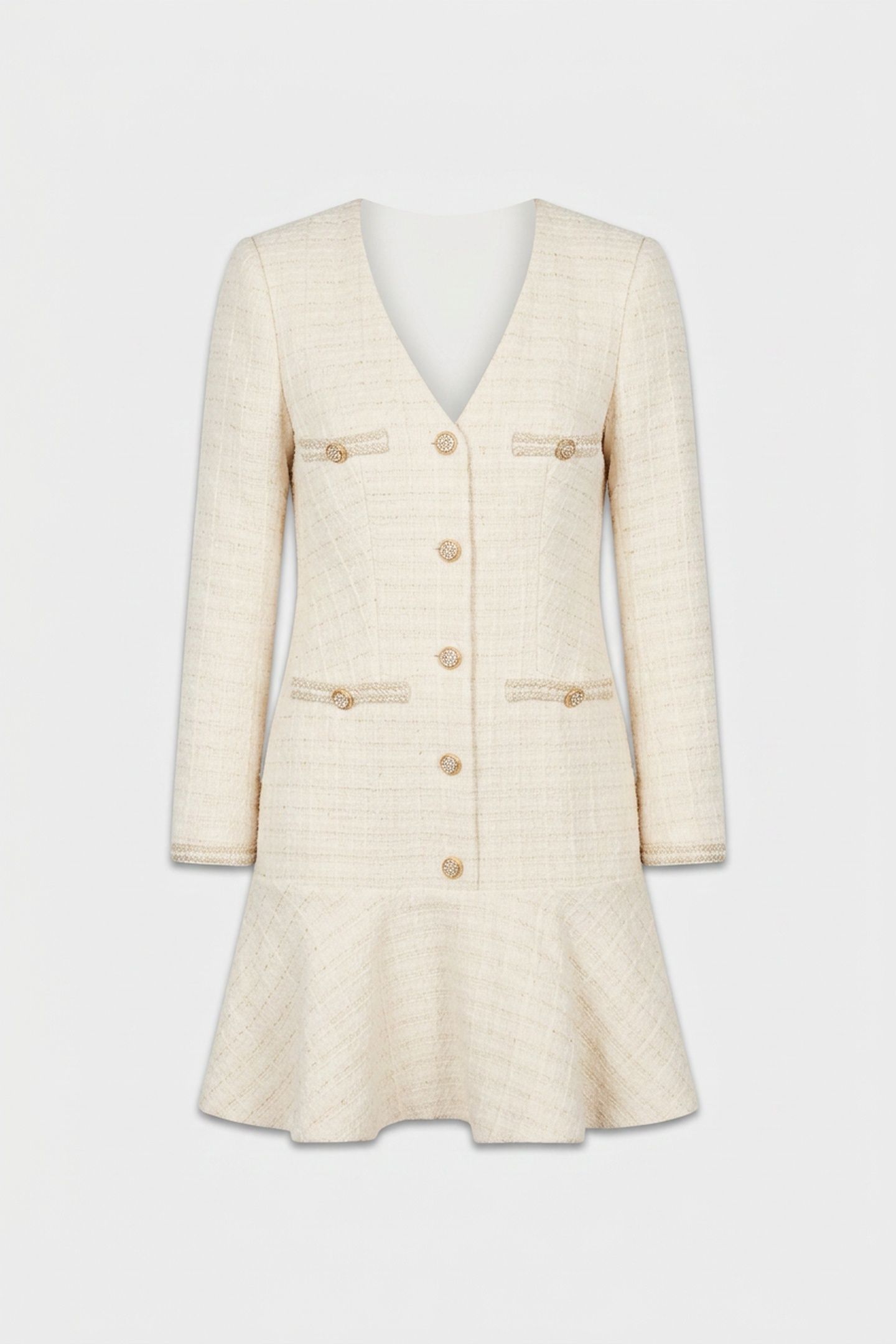 SUE FRILL LS MINIDRE MACADAMIA MULTI 3