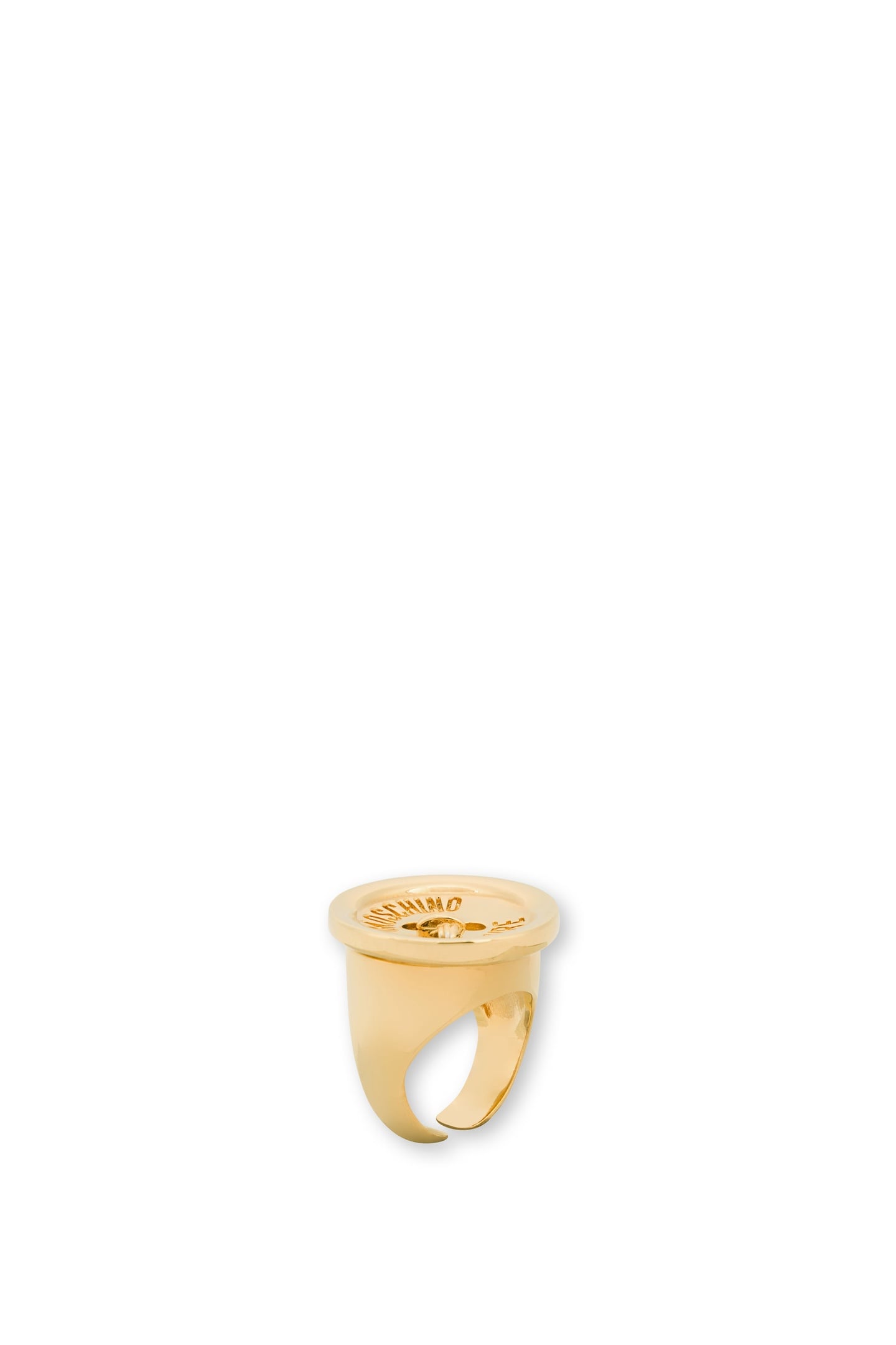 MOSCHINO BUTTON RING GOLD 3