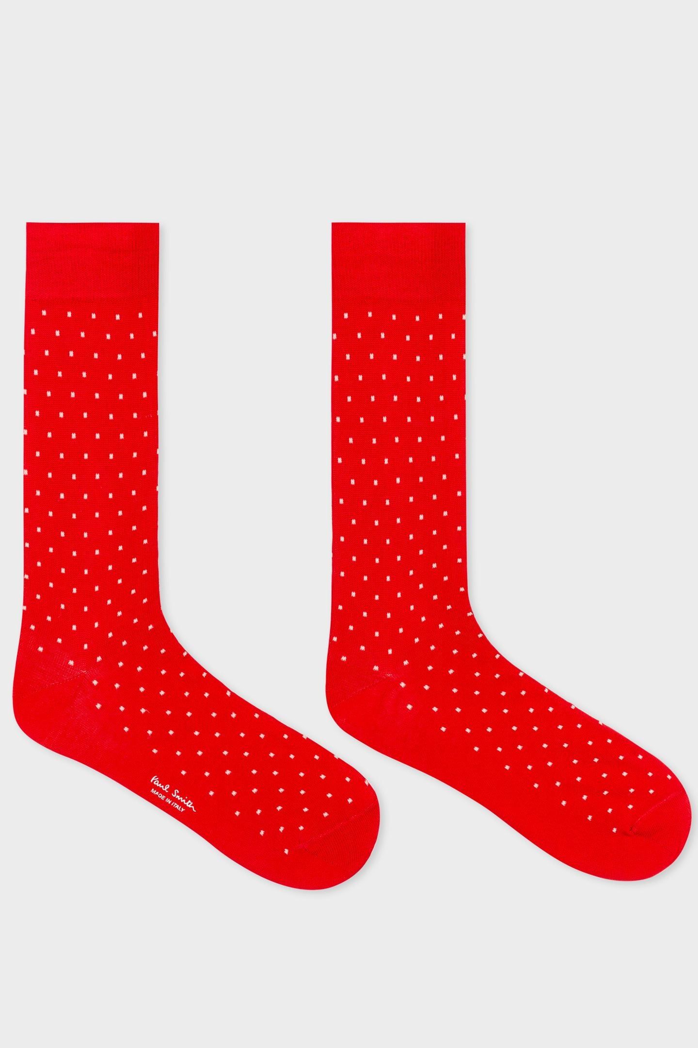 MEN SOCK PIN DOT RED 1