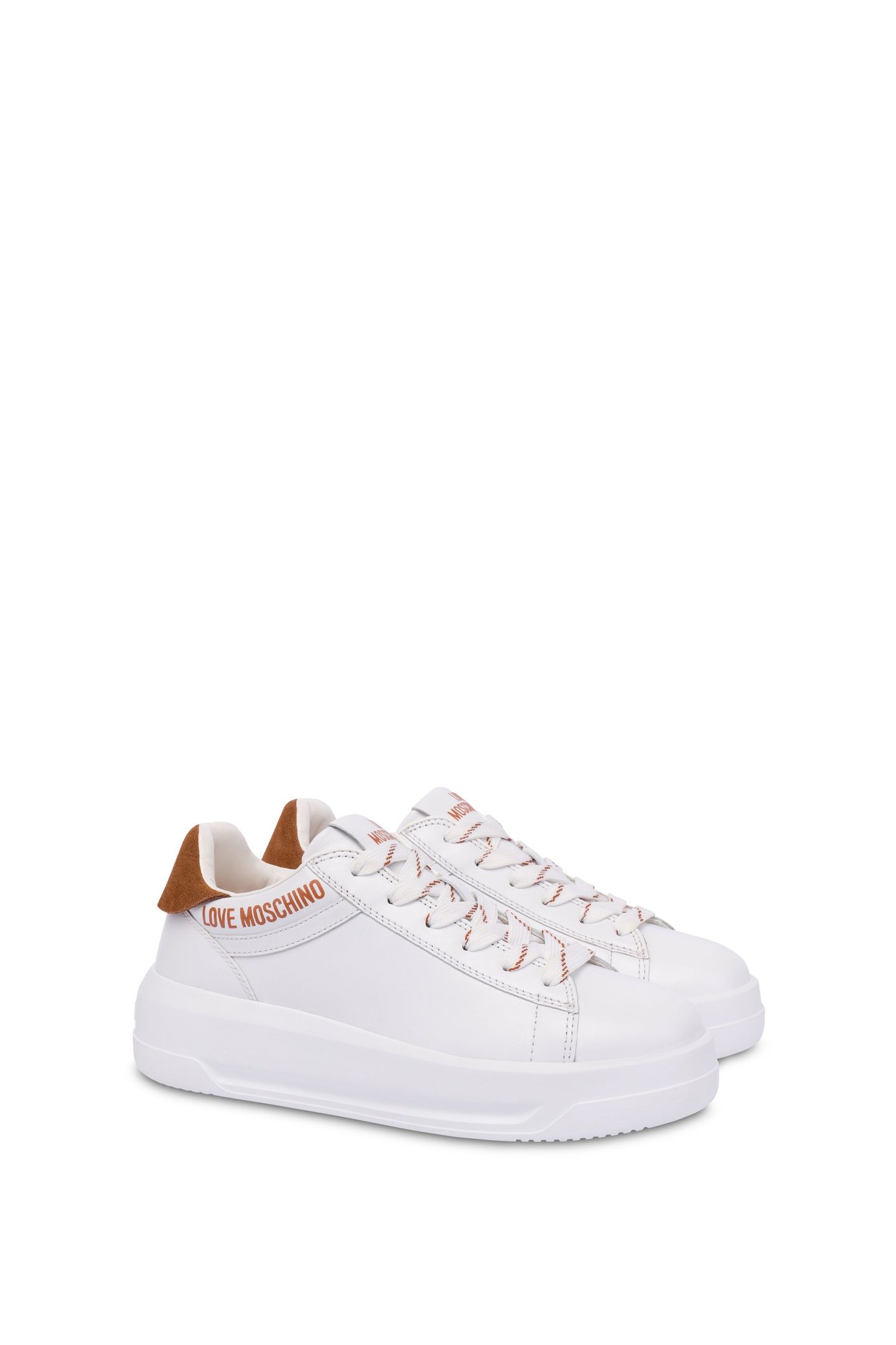 WHITE LEATHER SNEAKERS WITH LOGO WHITE 2