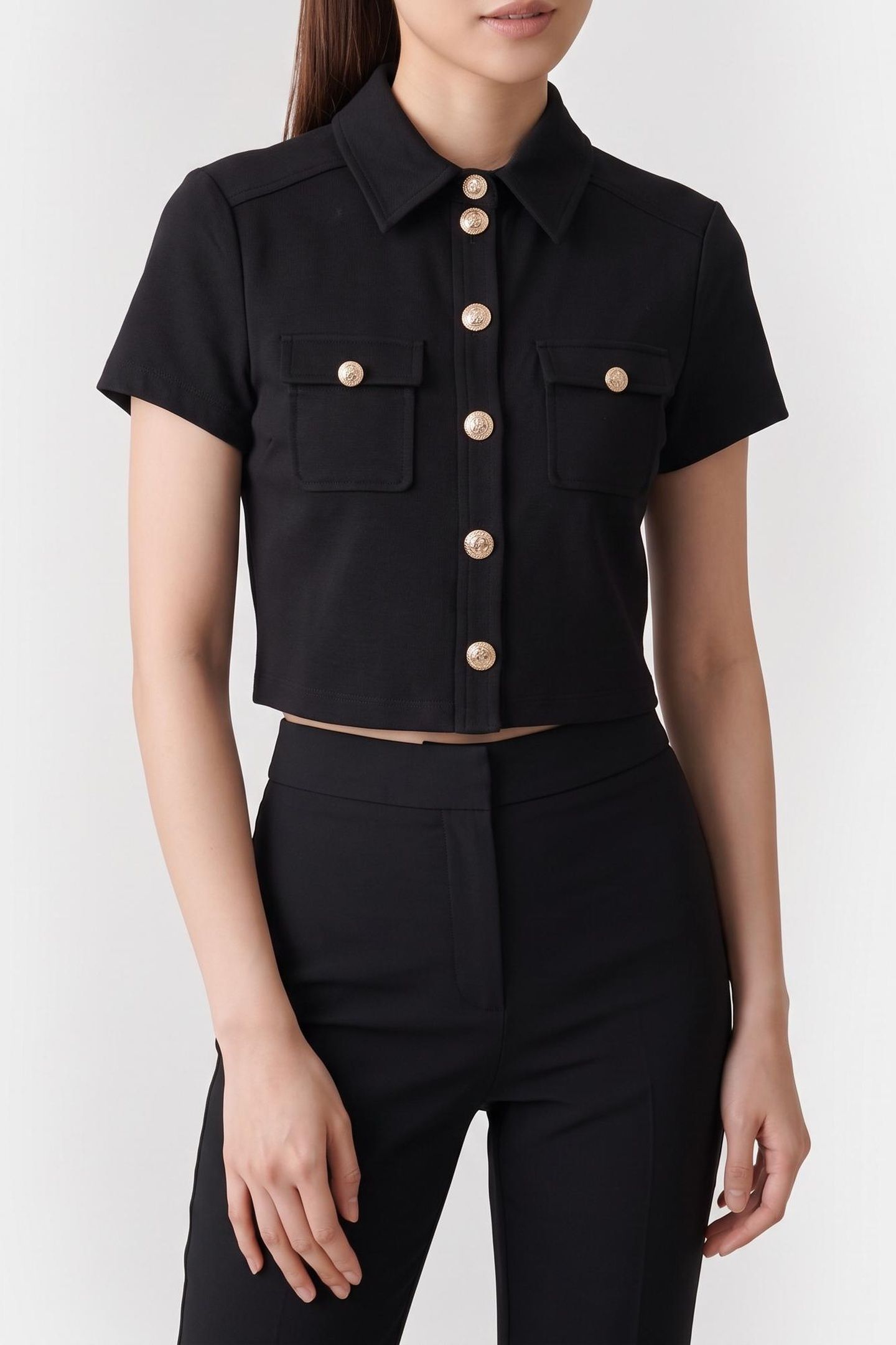 CHRISSY SHORT SLEEVE JET BLACK A996 1