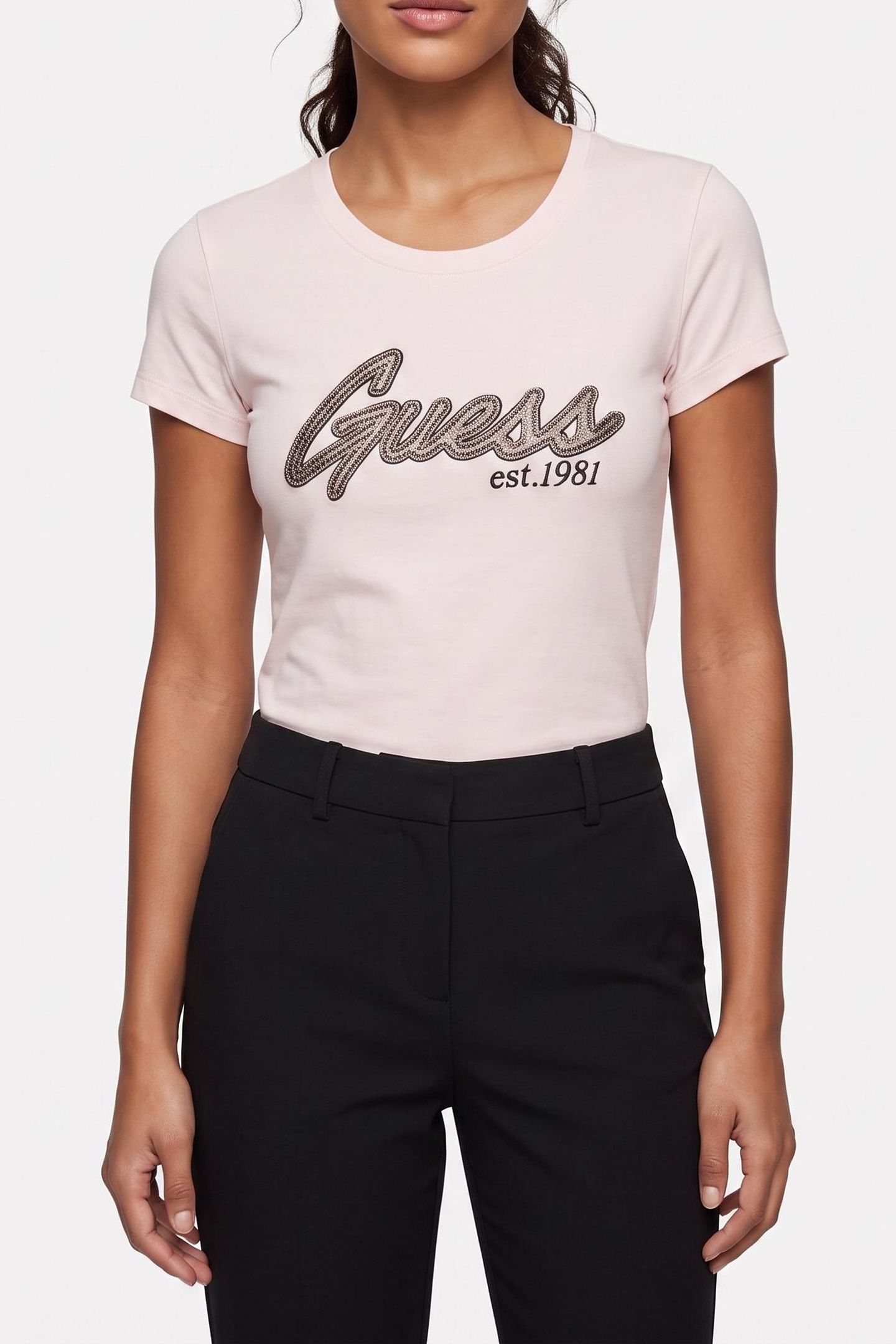 SS LOGO HOT FIX TEE LOW KEY PINK 1