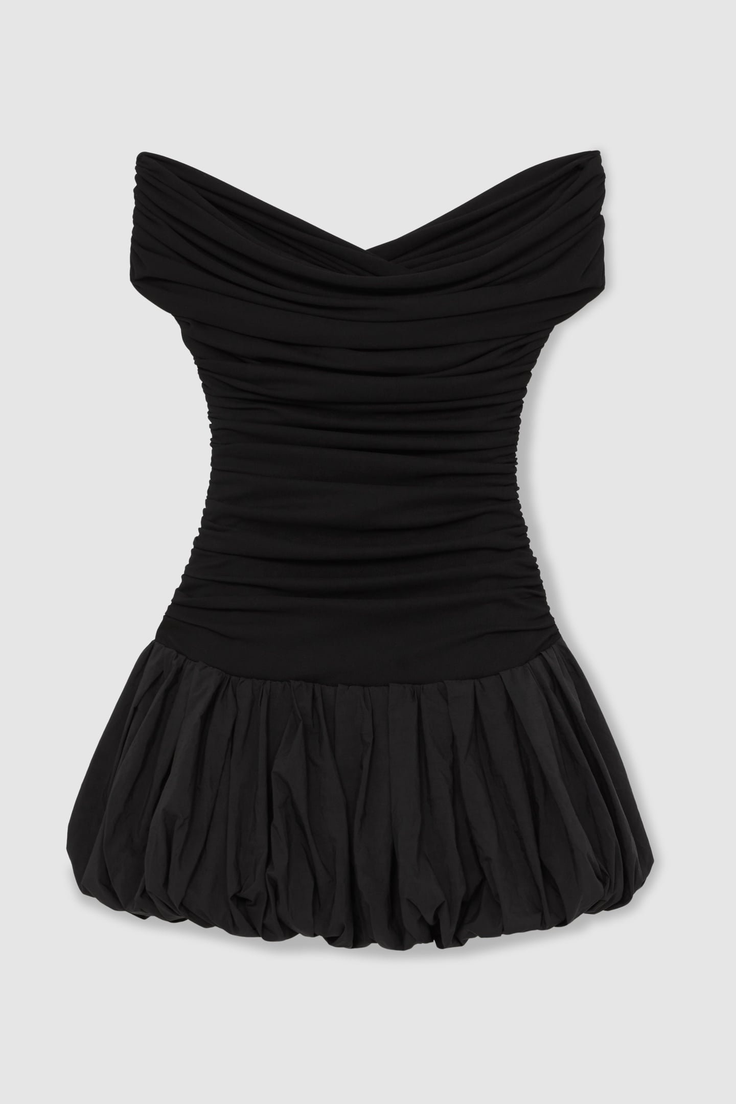 PUFFBALL MINI DRESS BLACK 3