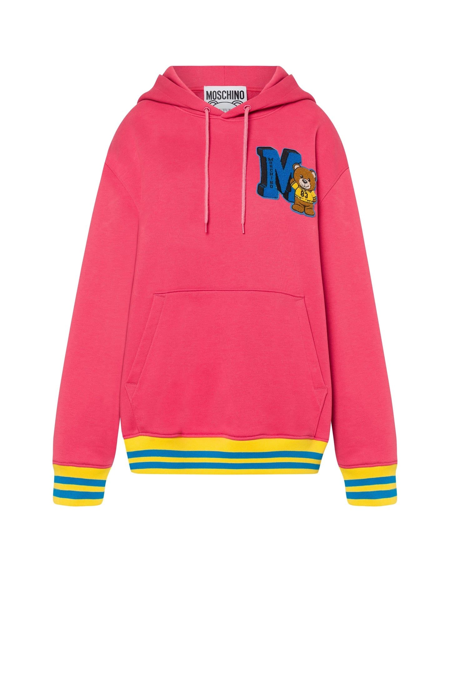 VARSITY TEDDY BEAR HOODIE PINK 3