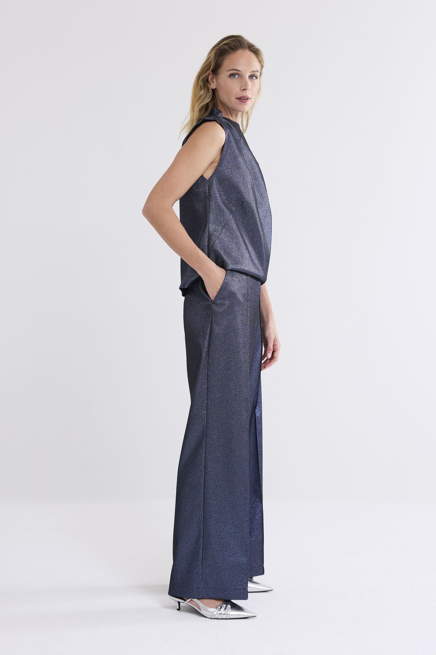 TROUSERS GLITTER ROYAL BLUE 2