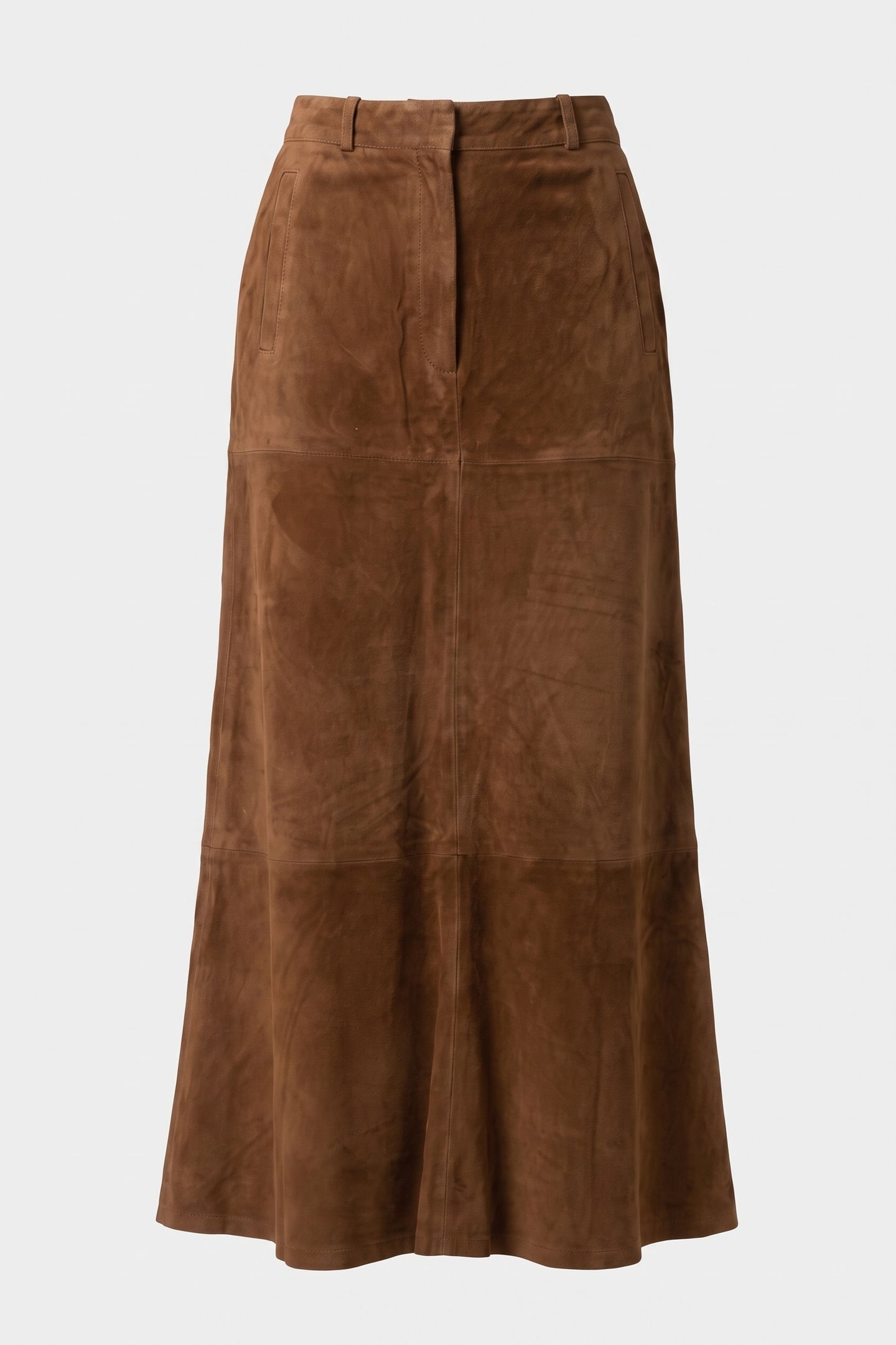 X CLOVER SUEDE SKIRT BEIGE 3
