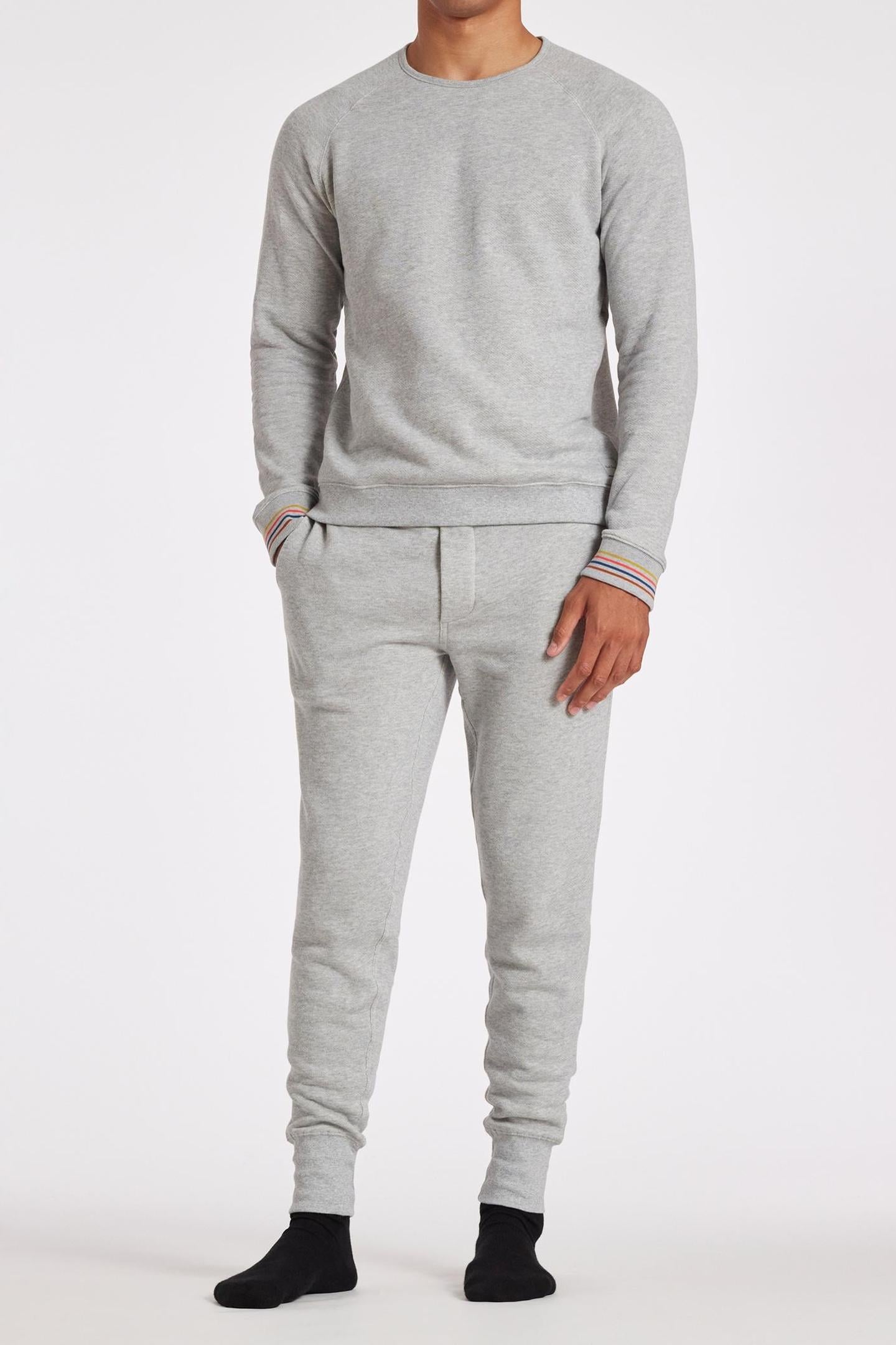 MEN TOP LS ARTIST RIB GREY 4