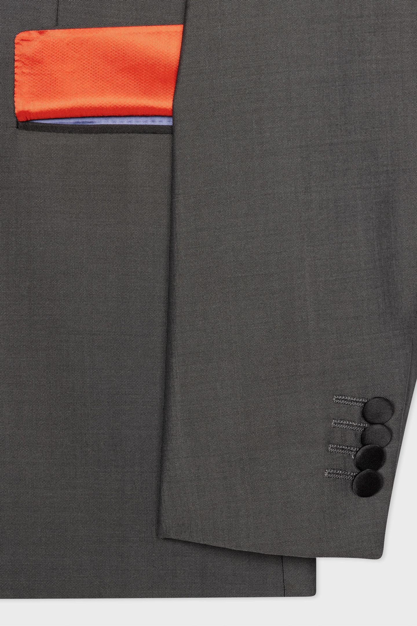 MENS TAILORED FIT 1BTN EVENING SUIT SLATE 8