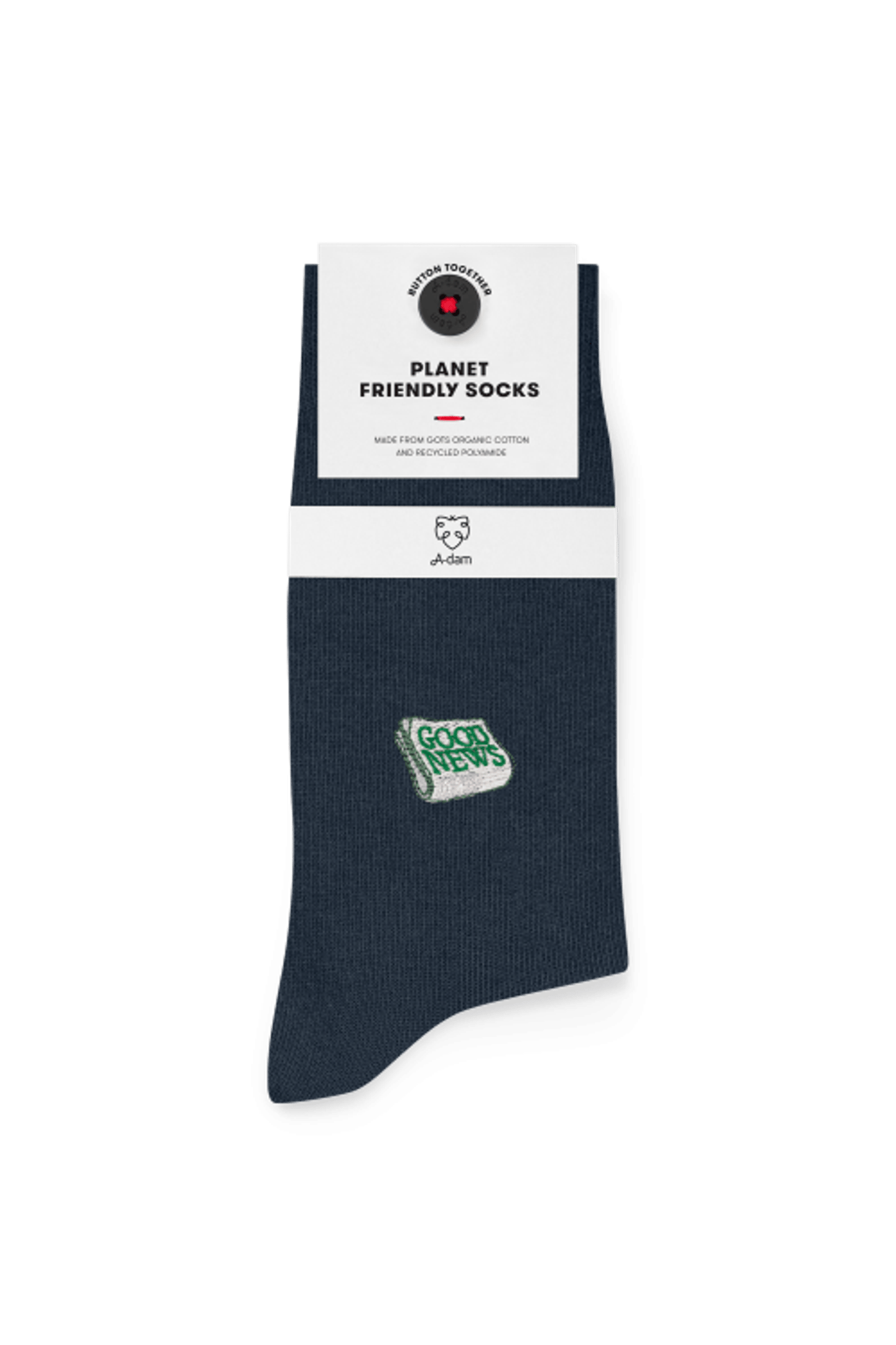 A-DAM 3-PACK CASUAL SOCKS NAVY GOOD NEWS NAVY 4