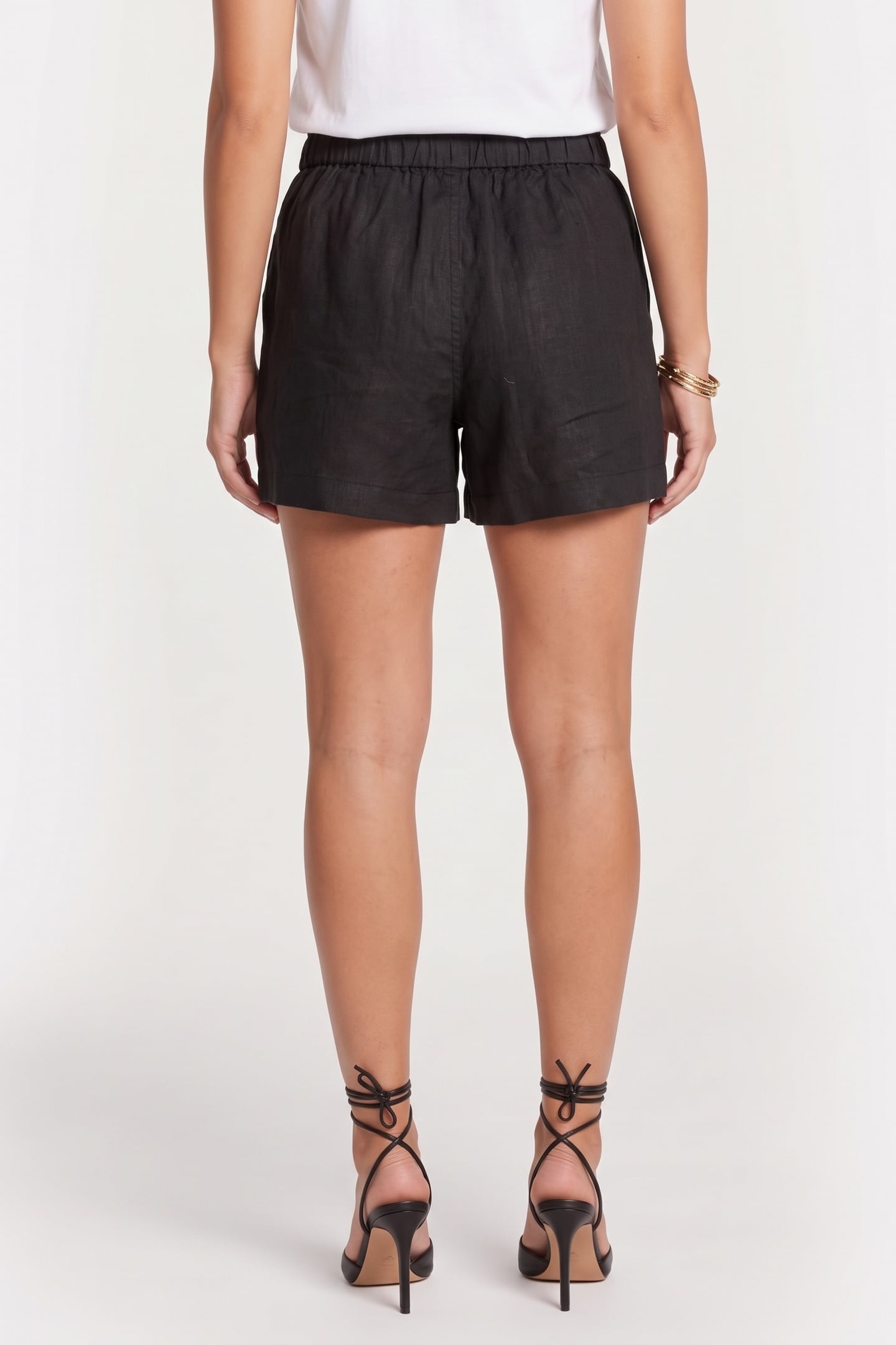 MAJLI LINEN SHORTS BLACK 2