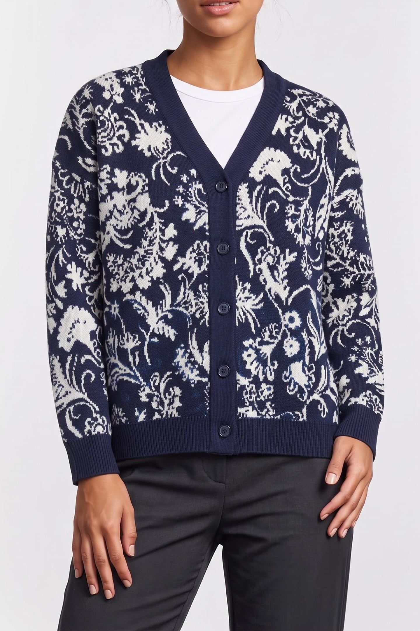 LS VN JACQUARD MELIN BLACKENED BLUE MULTI 1