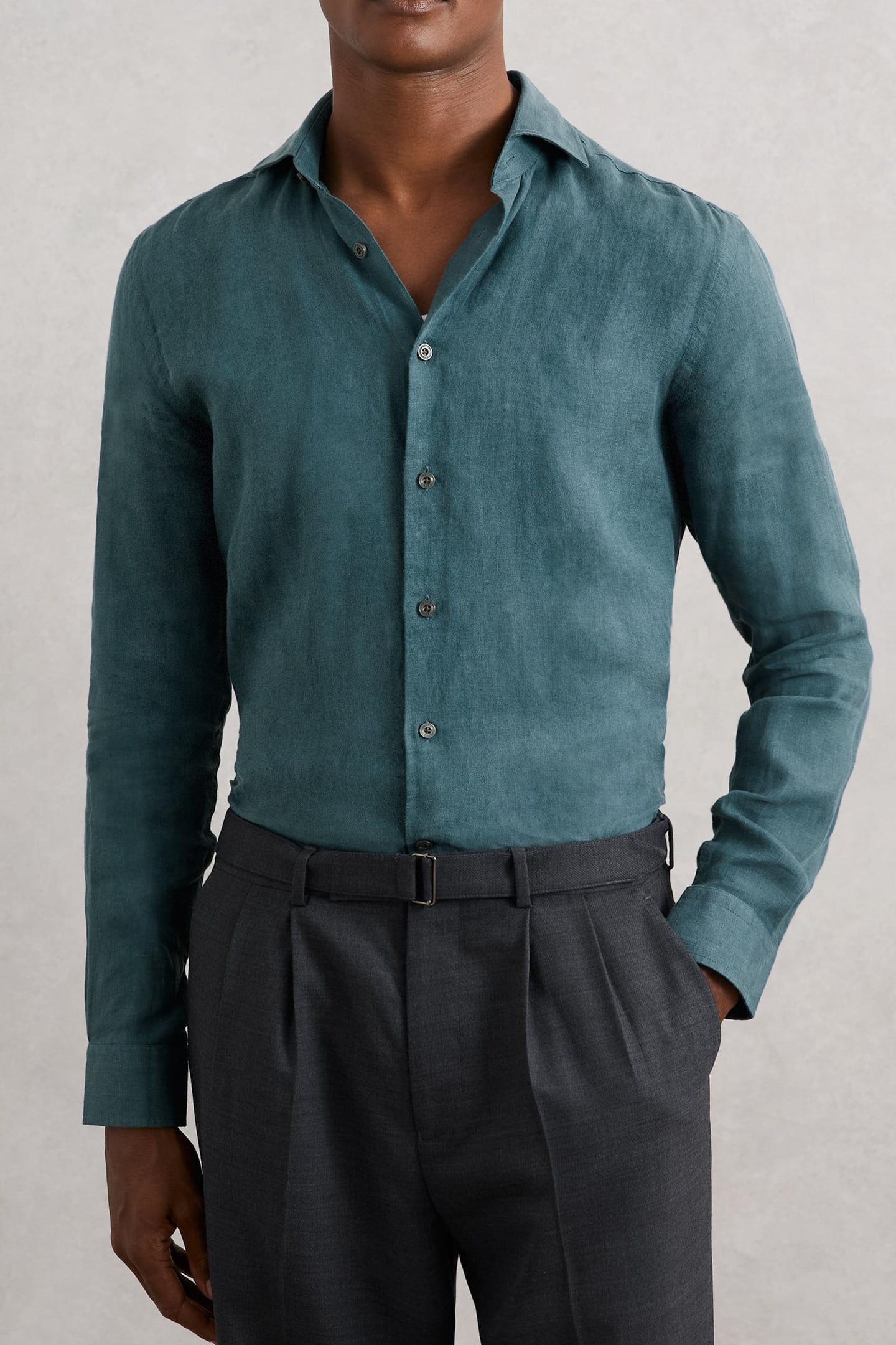 LS LINEN SHIRT ORION BLUE 1