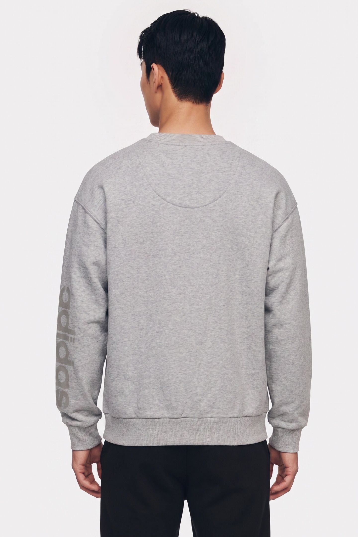 UNISEX SPORTSWEAR LOUNGE FLEECE SWEATSHIRT MEDIUM GREY HEATH 4