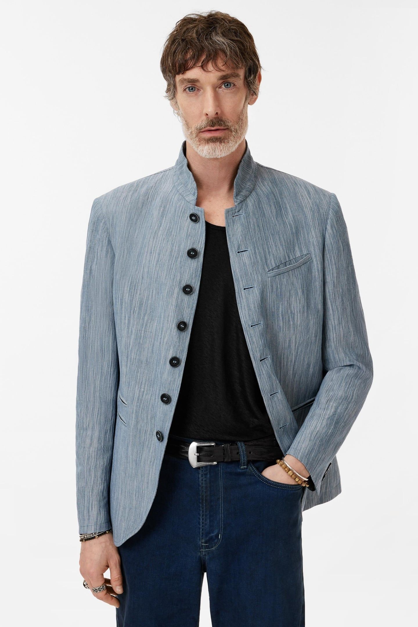 REDWOOD JACKET - SLIM FIT MULTI BTN CLOS BLUE MIST 1
