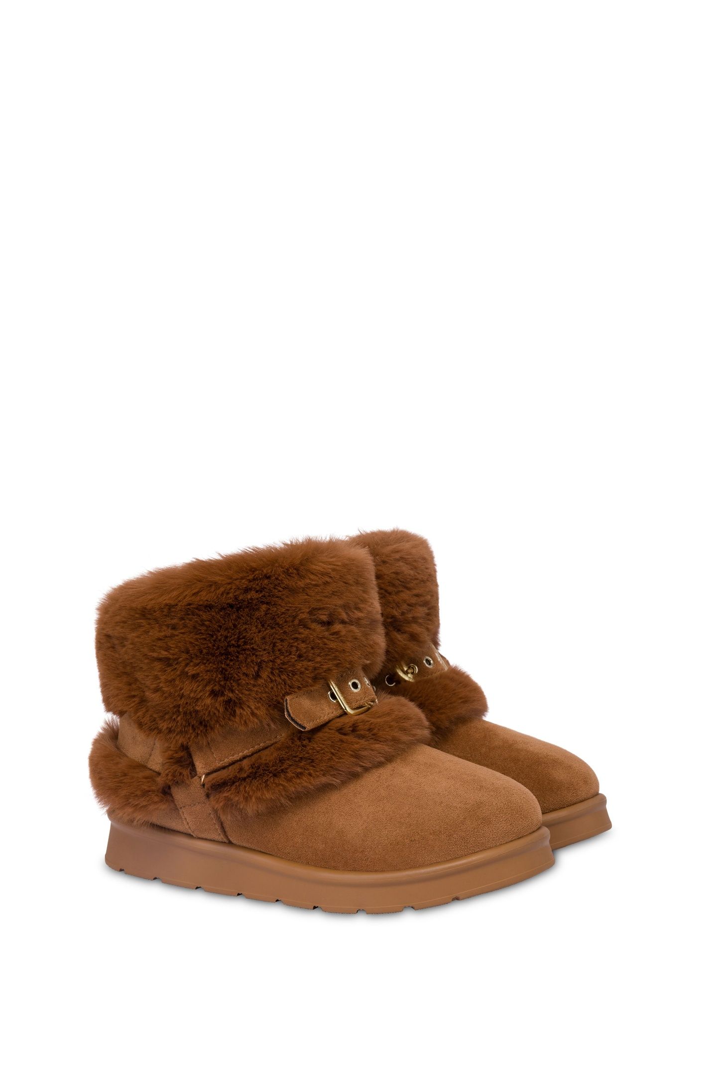 SOFT FABRIC ANKLE BOOTS BROWN 2