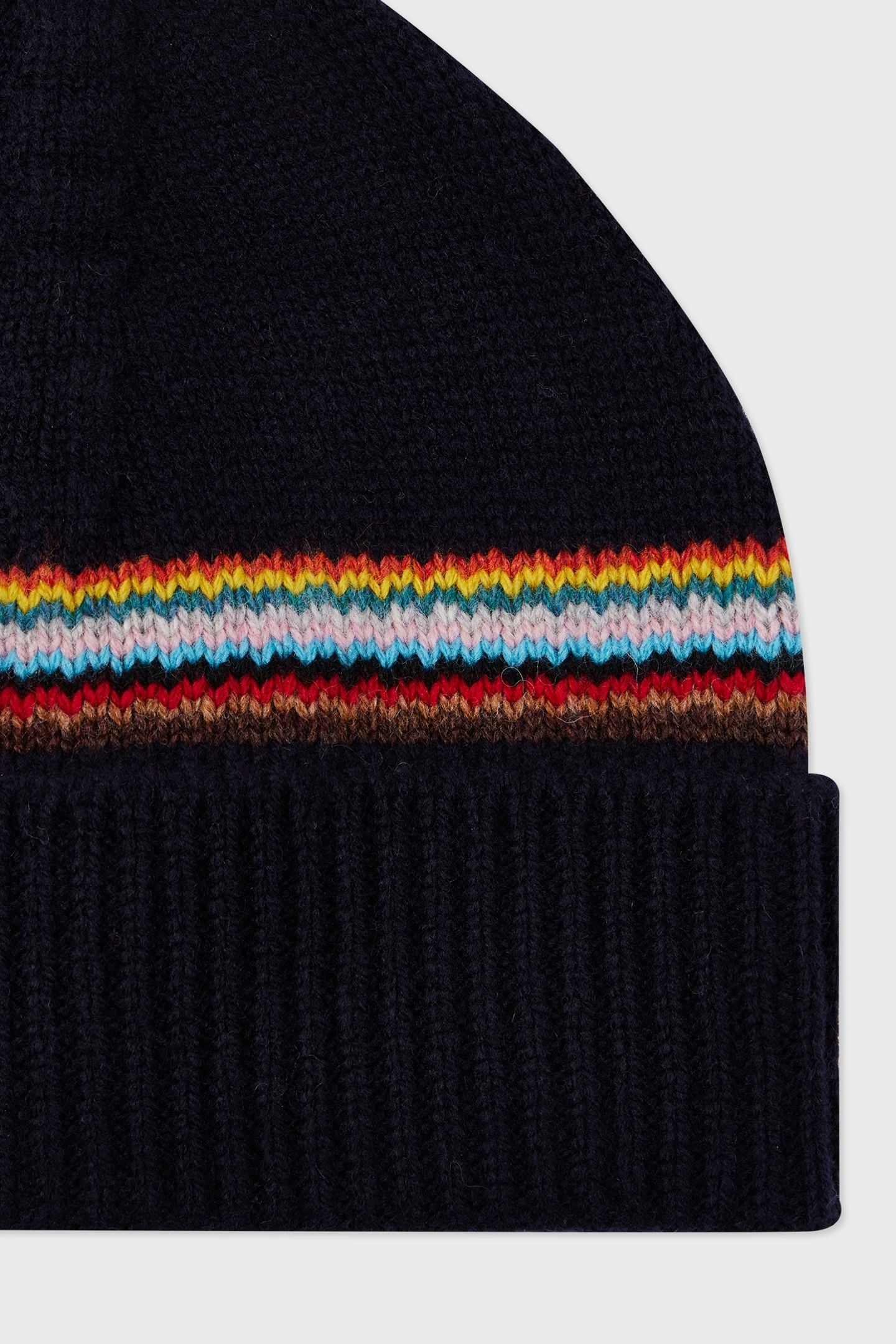 MEN BEANIE SIG BLOCK STRP NAVY 3