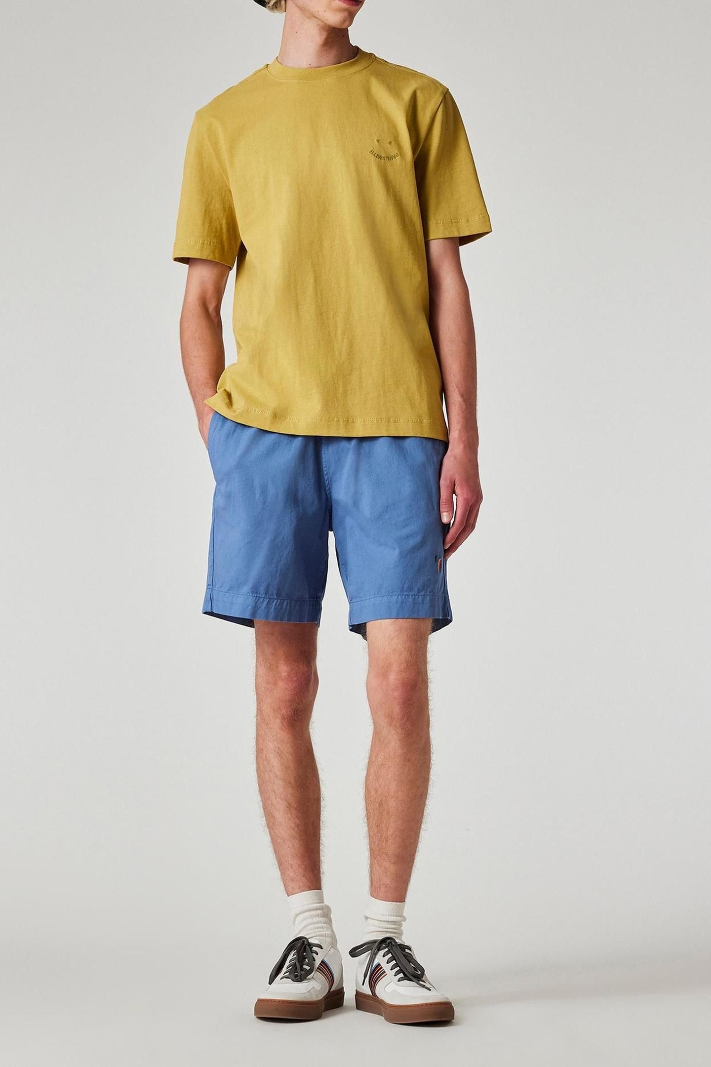 MENS REG FIT SS TSHIRT PS HAPPY OCHRE YELLOW 7