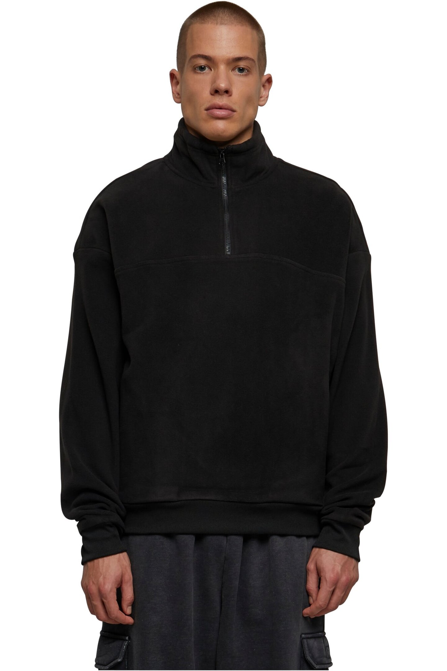 BASIC POLAR FLEECE TROYER BLACK 1