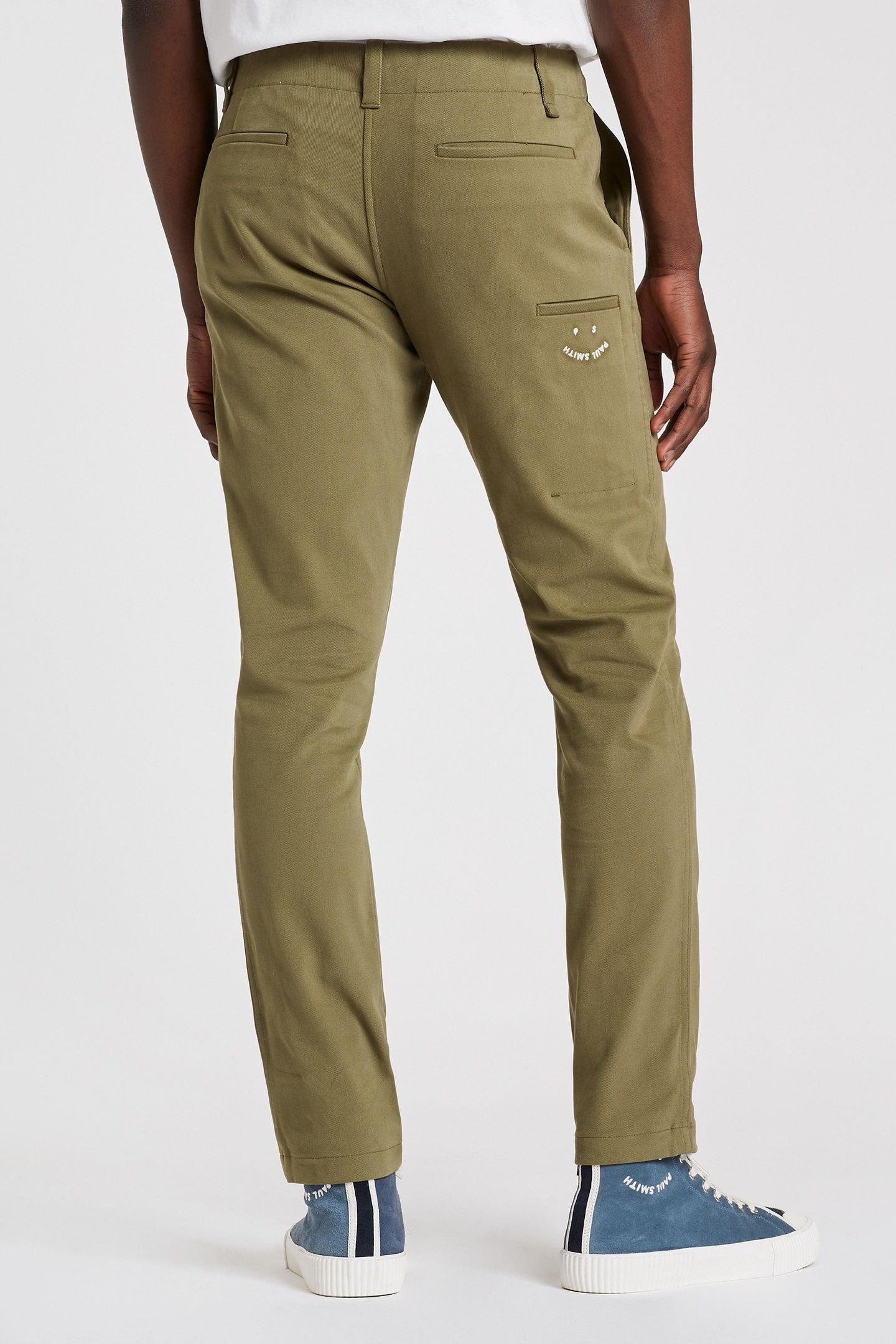 MENS TAPERED FIT CHINO HAPPY MILITARY GREEN 2