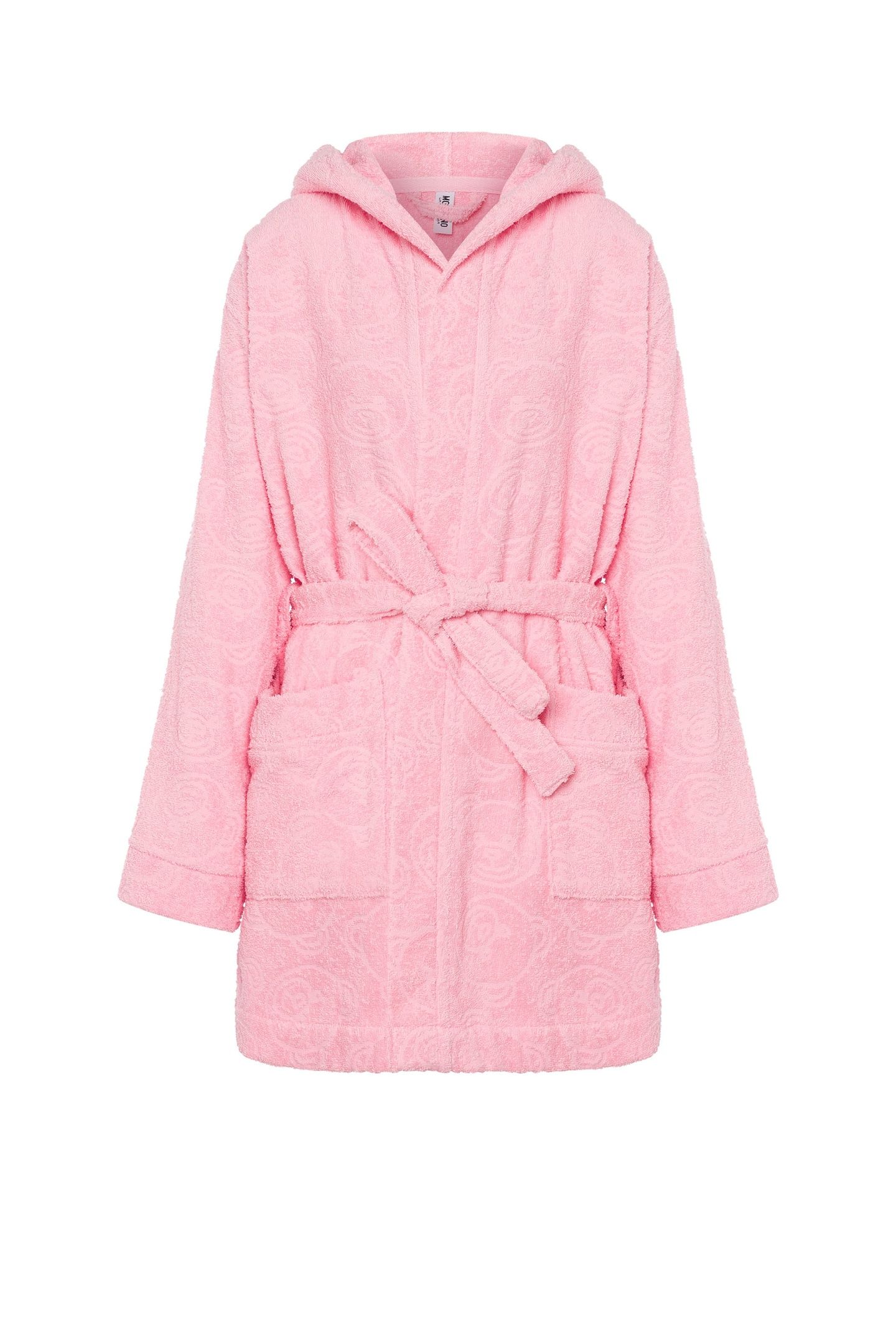 ALLOVER TEDDY BEAR BATHROBE PINK 3