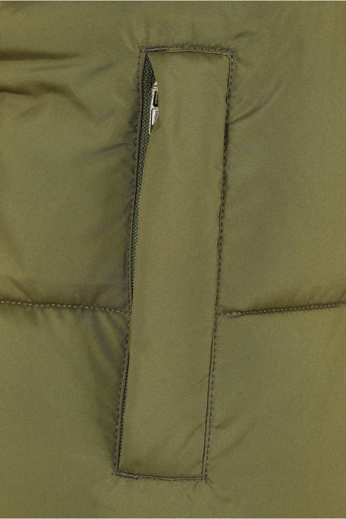 LADIES WAISTED PUFFER VEST OLIVE 6