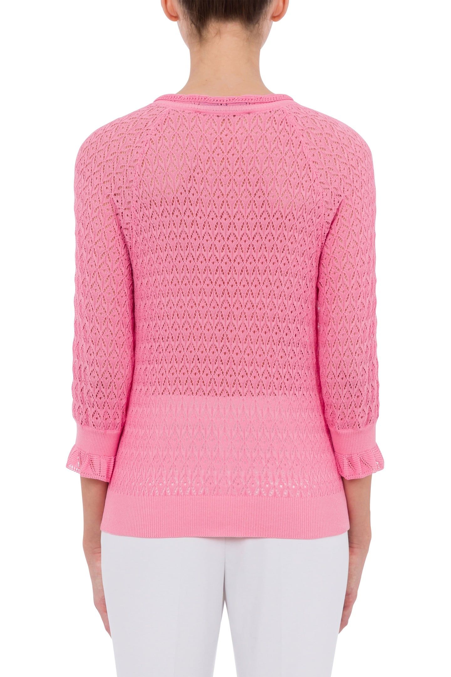 PUNCHED COTTON SWEATER PINK 2
