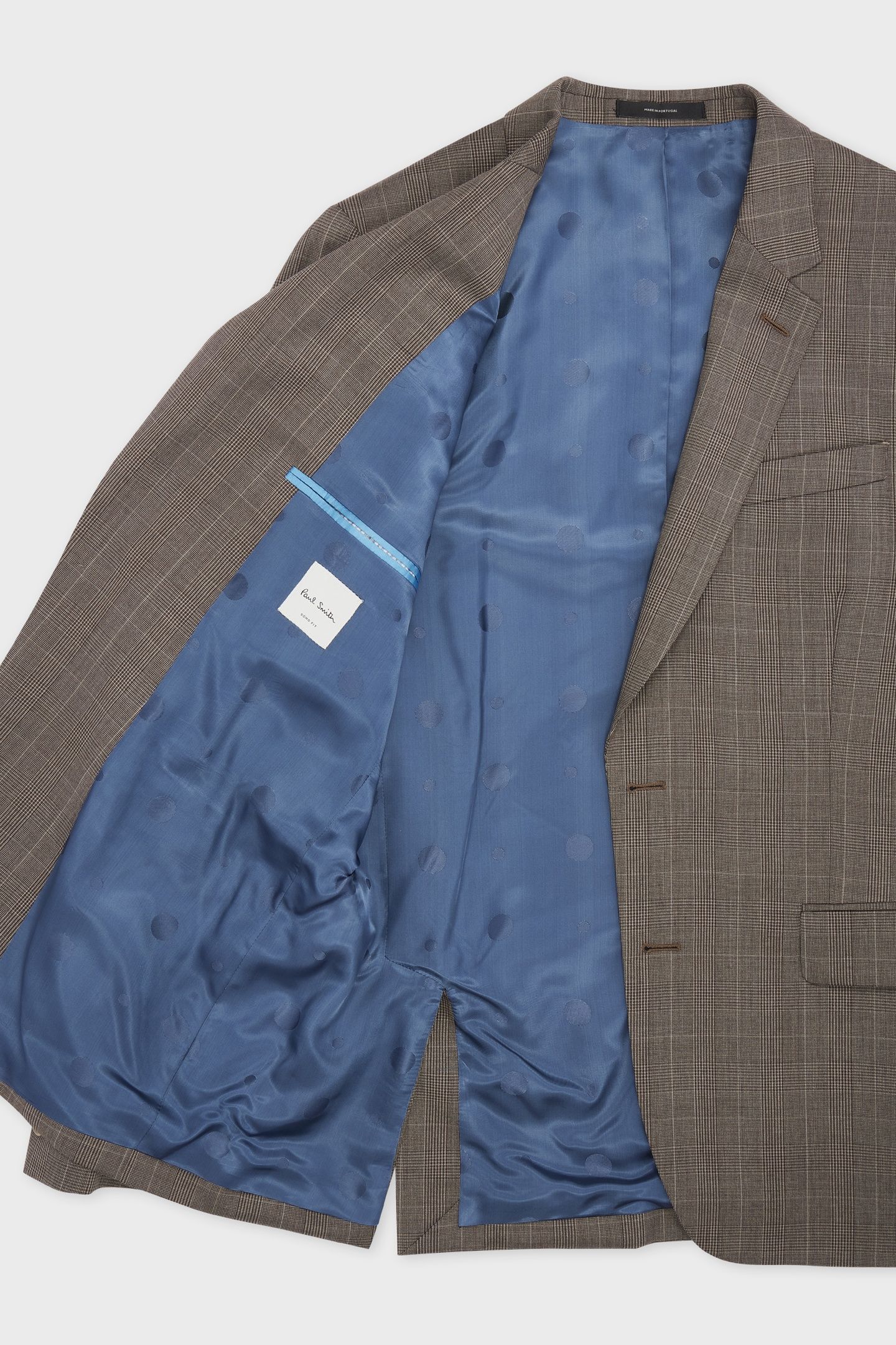 MENS TAILORED FIT 2 BUTTON SUIT BROWN 4