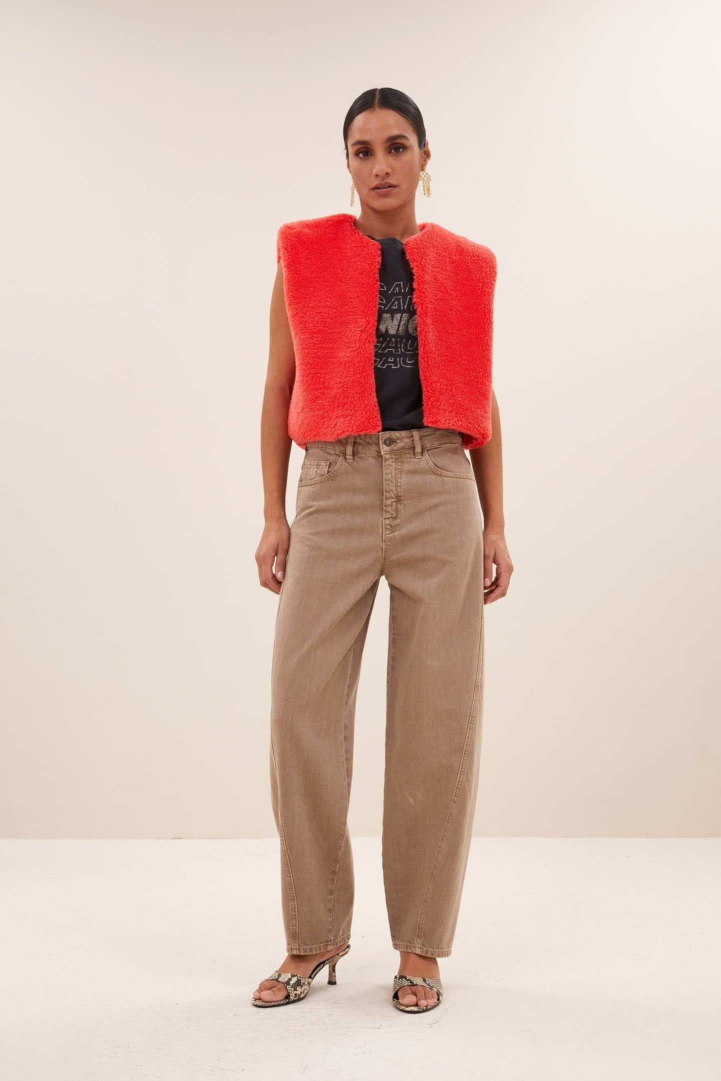 WOLLY RED GILET POPPY RED 1