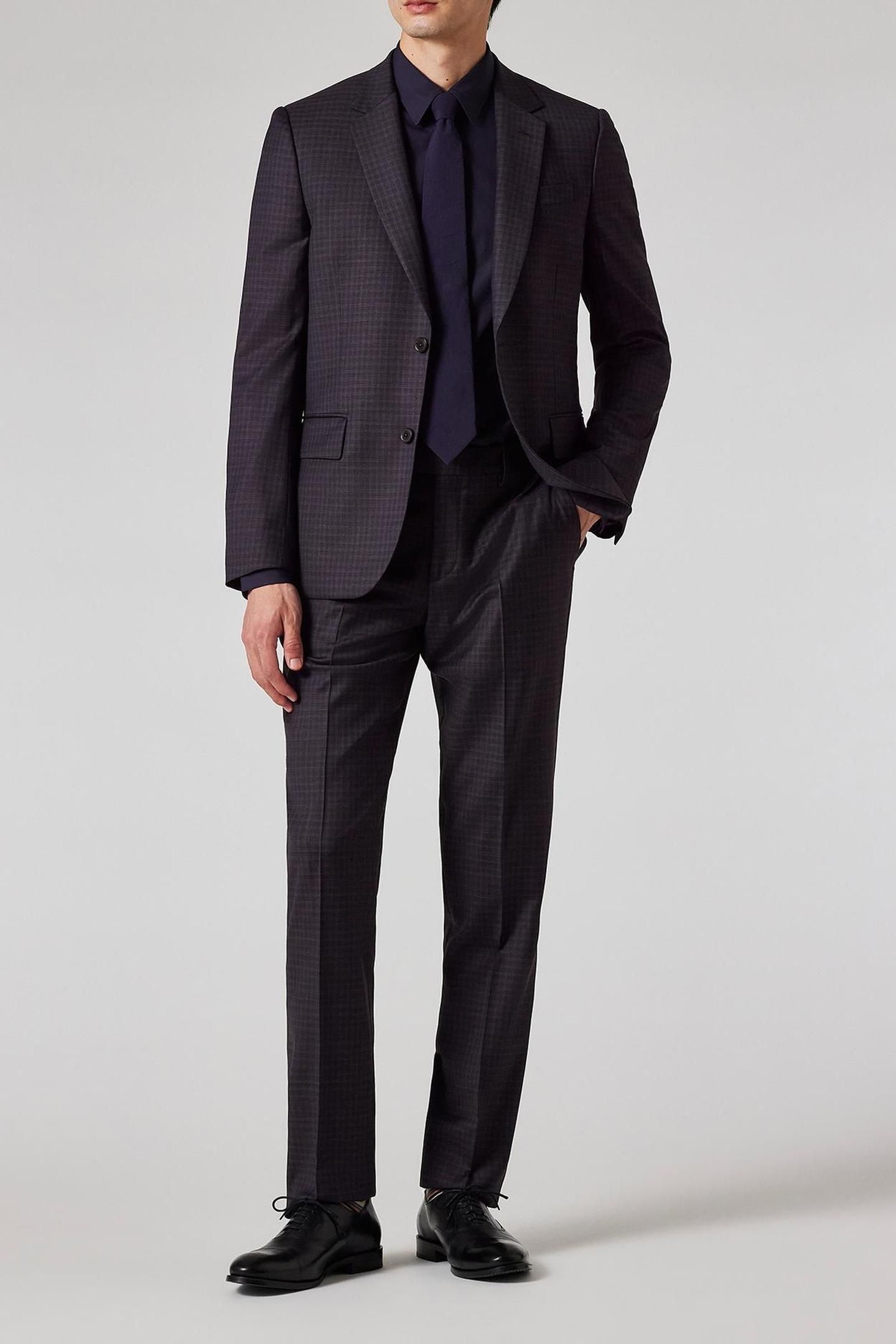 MENS TAILORED FIT 2BTN SUIT DARK VIOLET 1