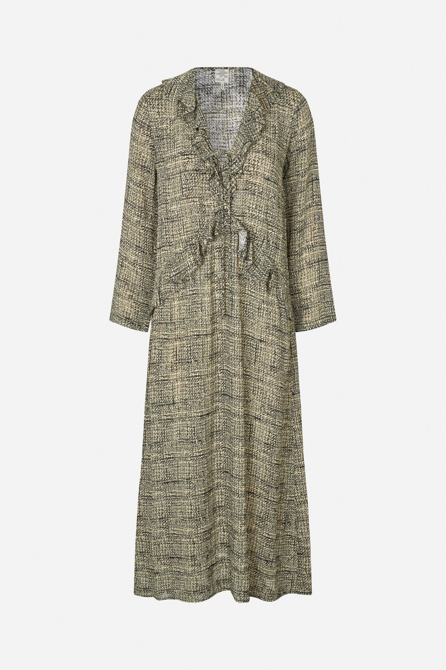ANNICKEN DRESS YELLOW PRINTED TWILL 3