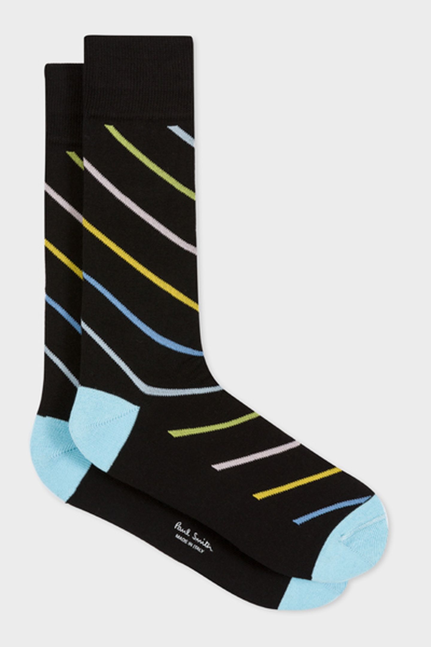 MEN SOCK DIAGANOL BLACK 2