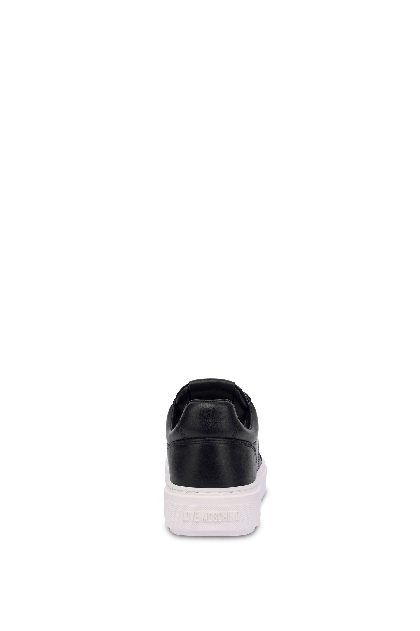 BLACK AND WHITE LEATHER SNEAKER BLACK 4