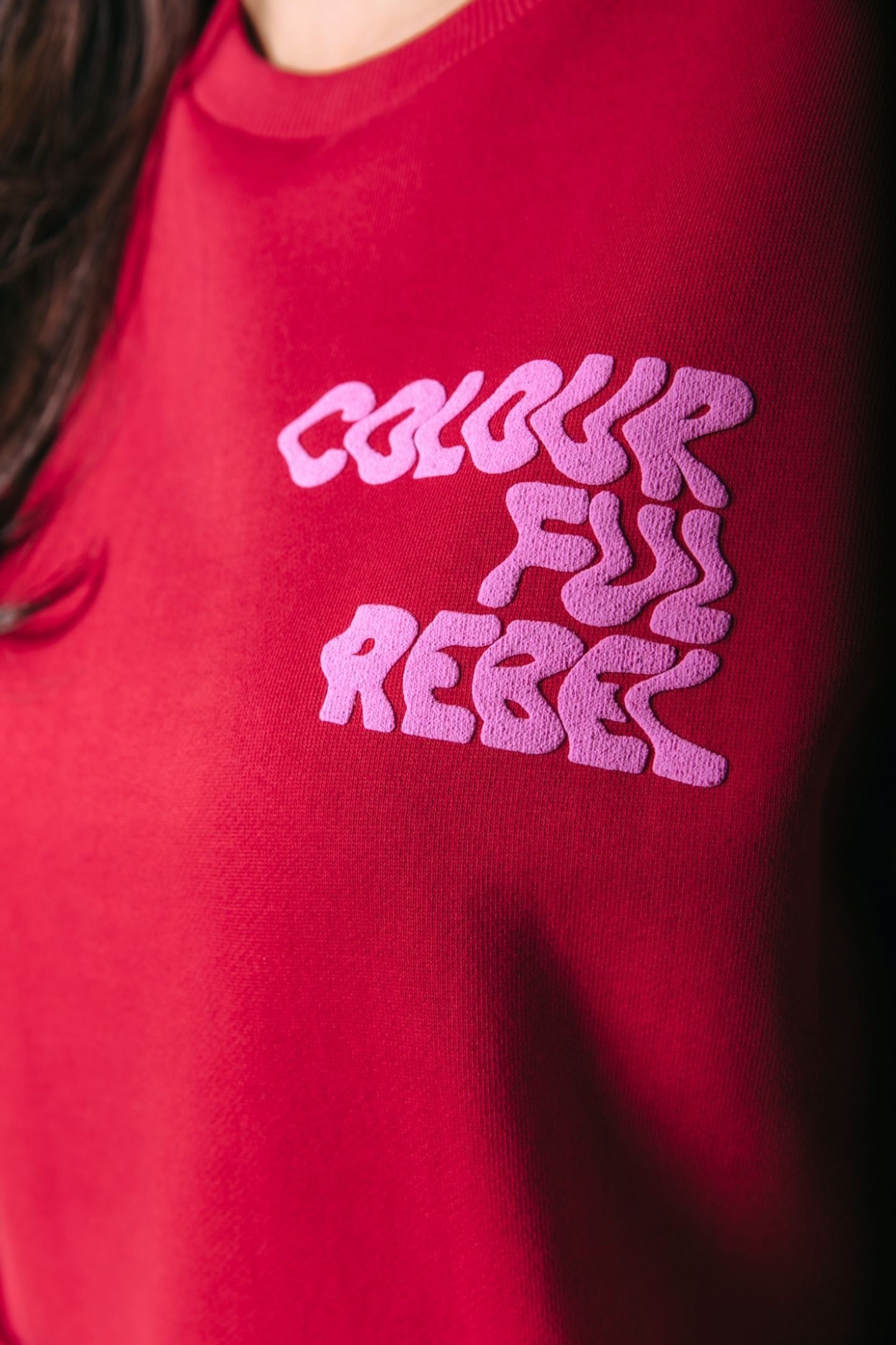 PUFF LOGO RELAXED SWEAT RED 3