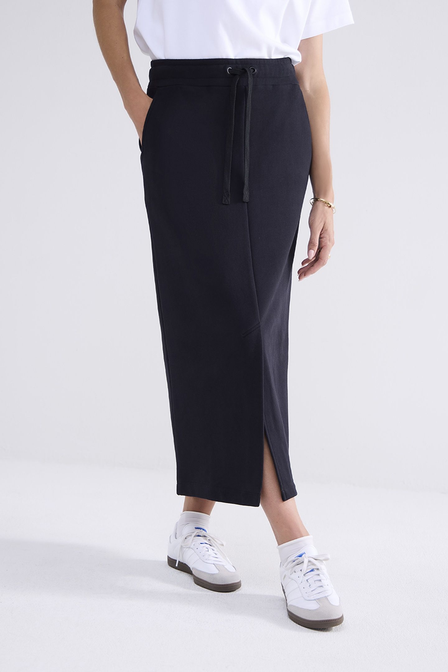SWEAT SKIRT SWEAT BRUSHED BACK BLACK 1