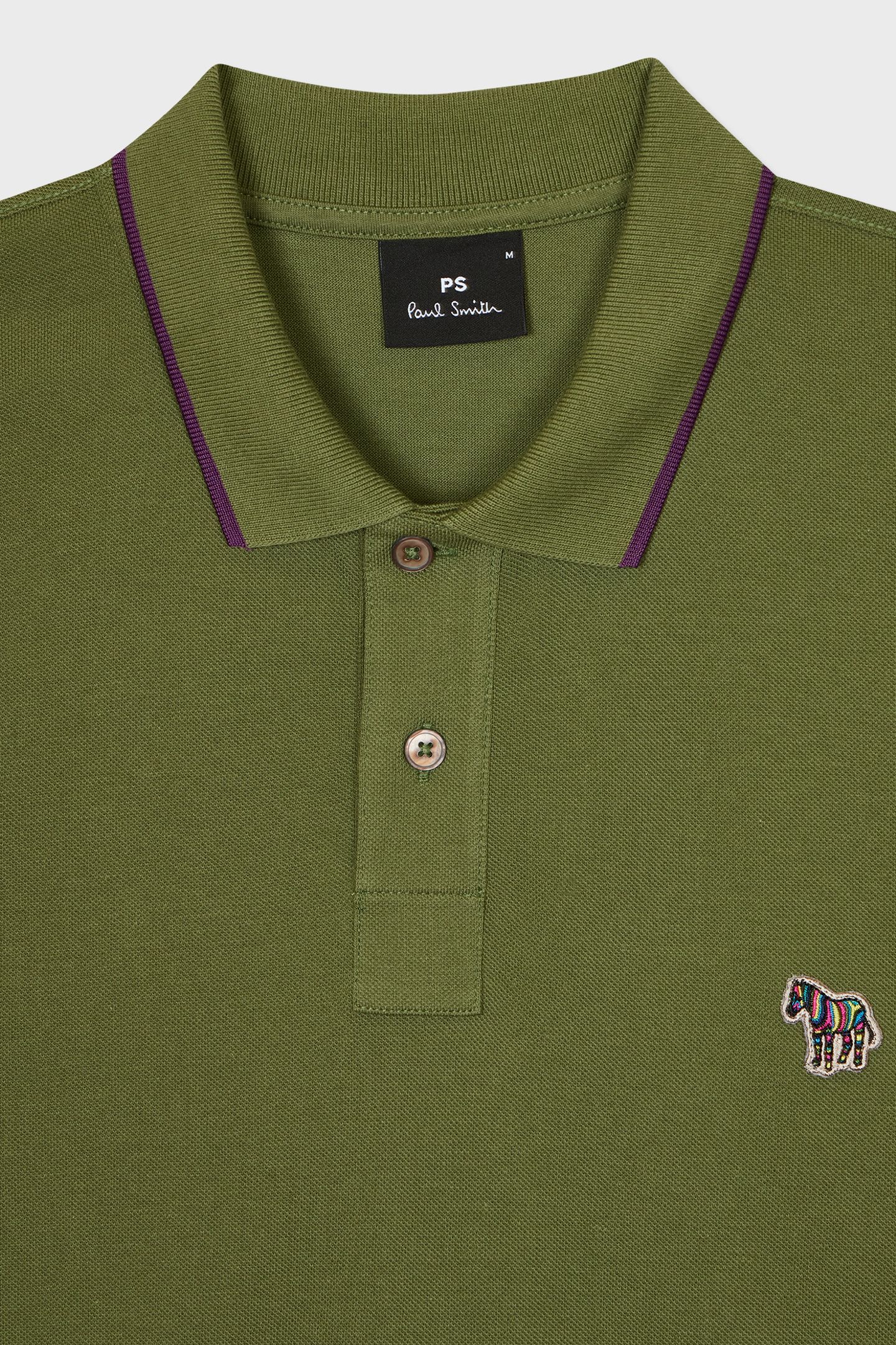 MENS SLIM POLO SS ZEB BADGE LT GREYISH GREEN 6