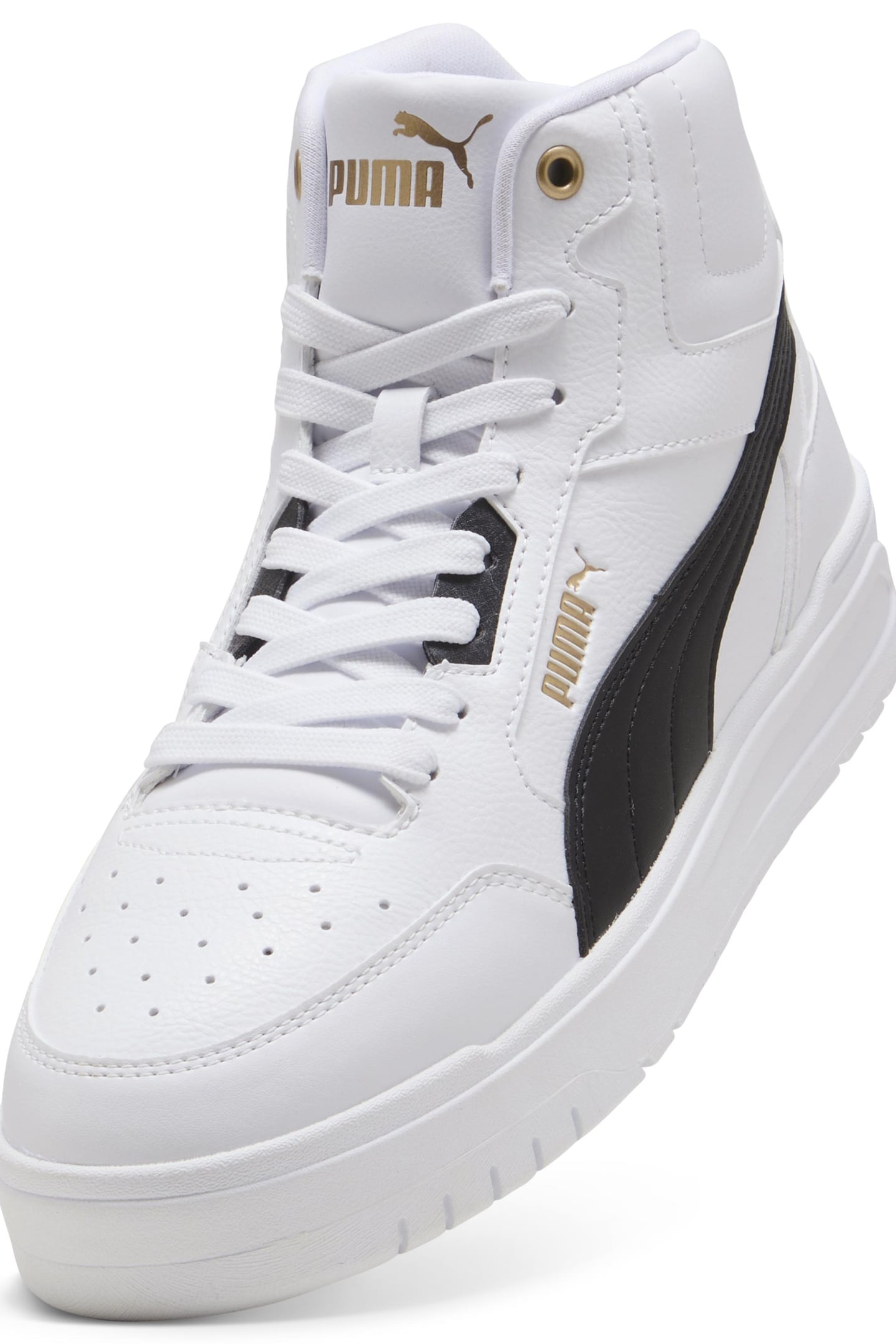 UNISEX SHUFFLE DOWNTOWN MID WHITE-BLACK-GOLD 4