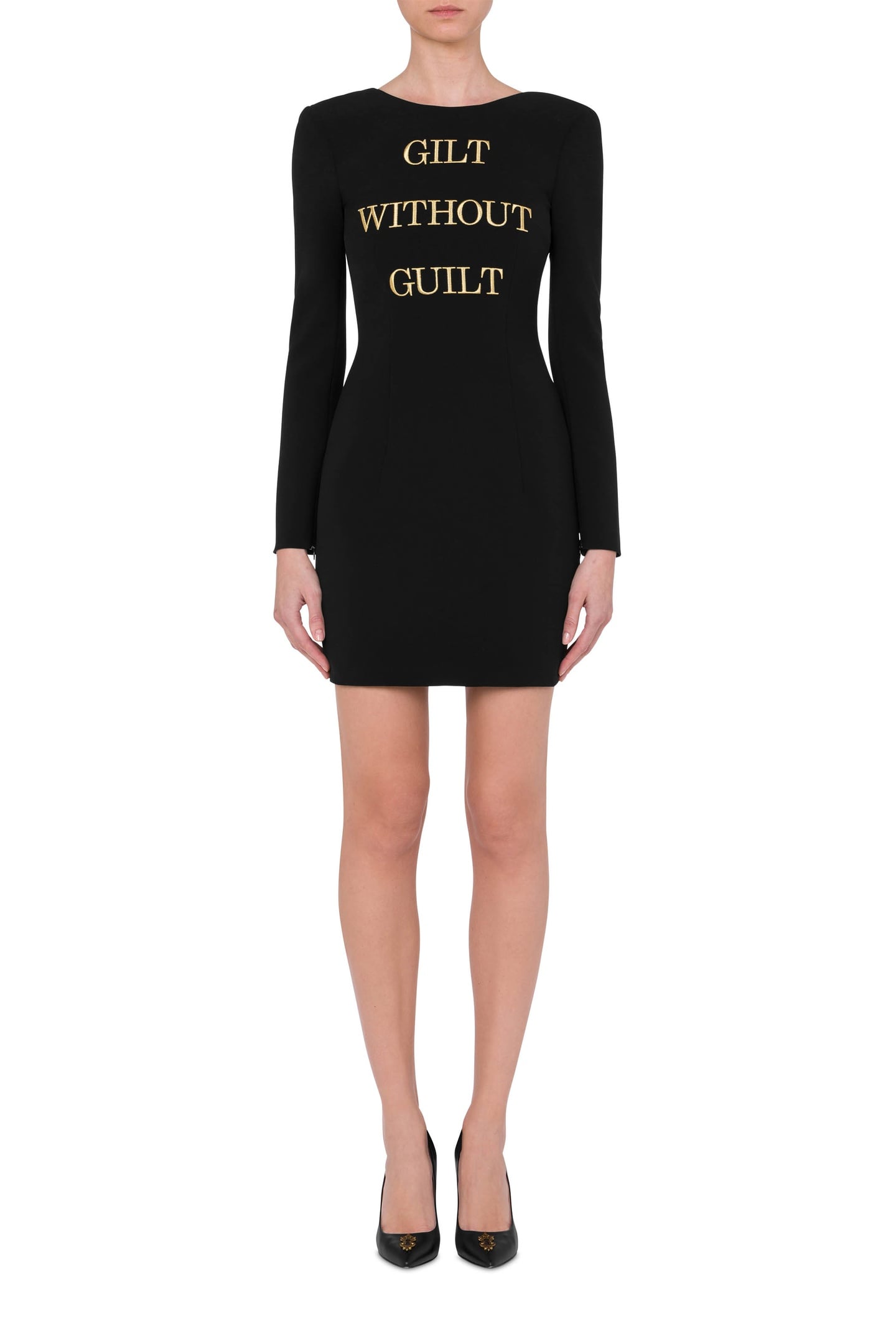 GILT WITHOUT GUILT CRÊPE DRESS BLACK 1