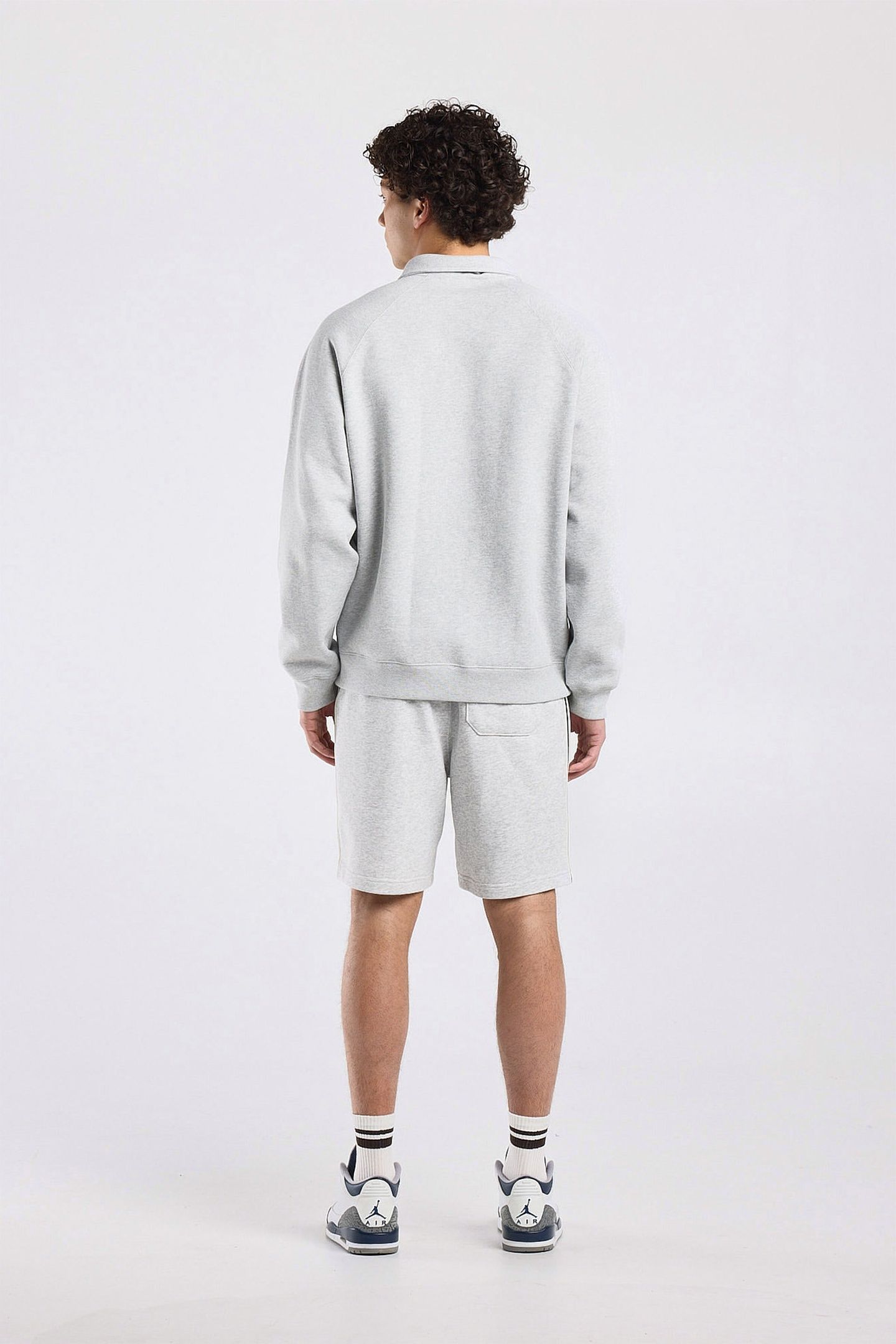 SIDNEY HALF ZIP LIGHT GREY MELANGE 2