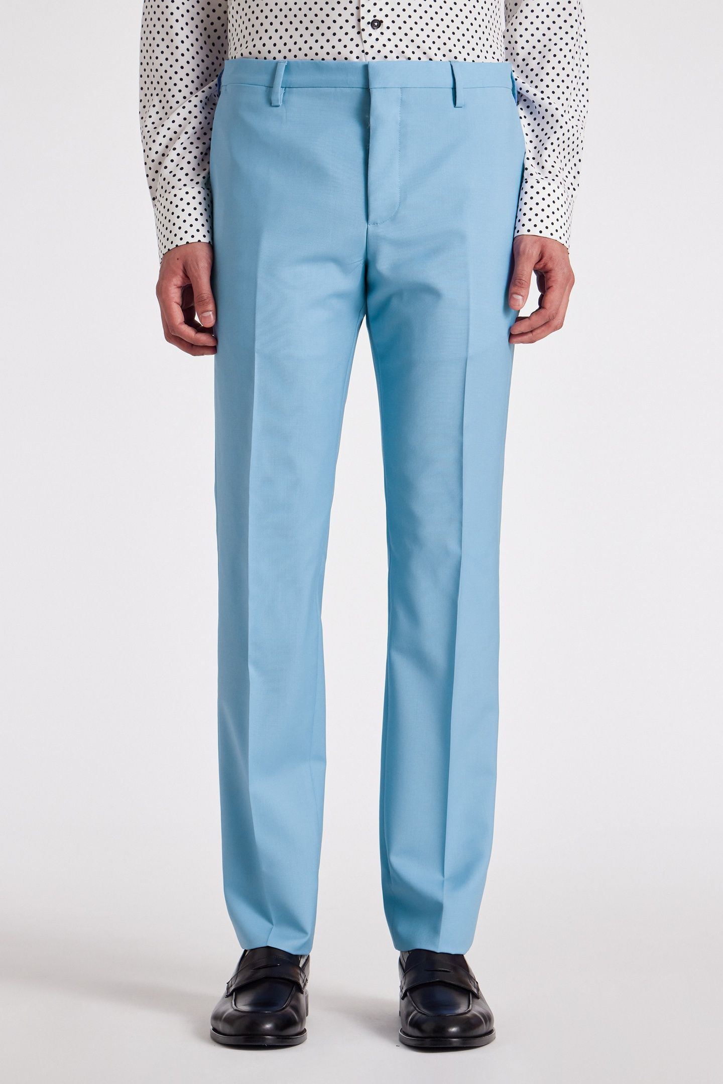 MENS SLIM FIT 2BTN SUIT LIGHT BLUE 3