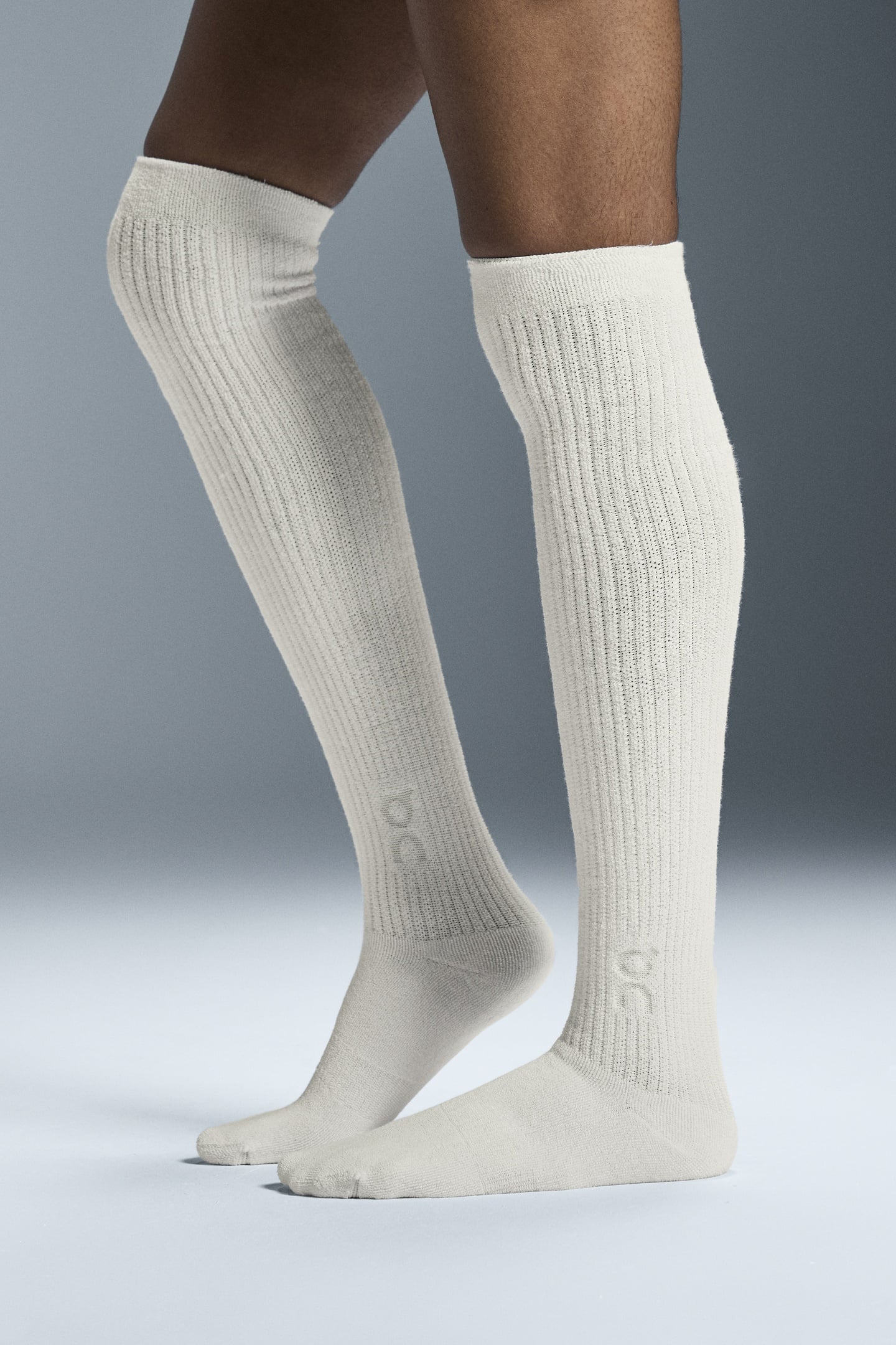 TERRY SOCK KNEE HIGH 1 UNISEX IVORY 2