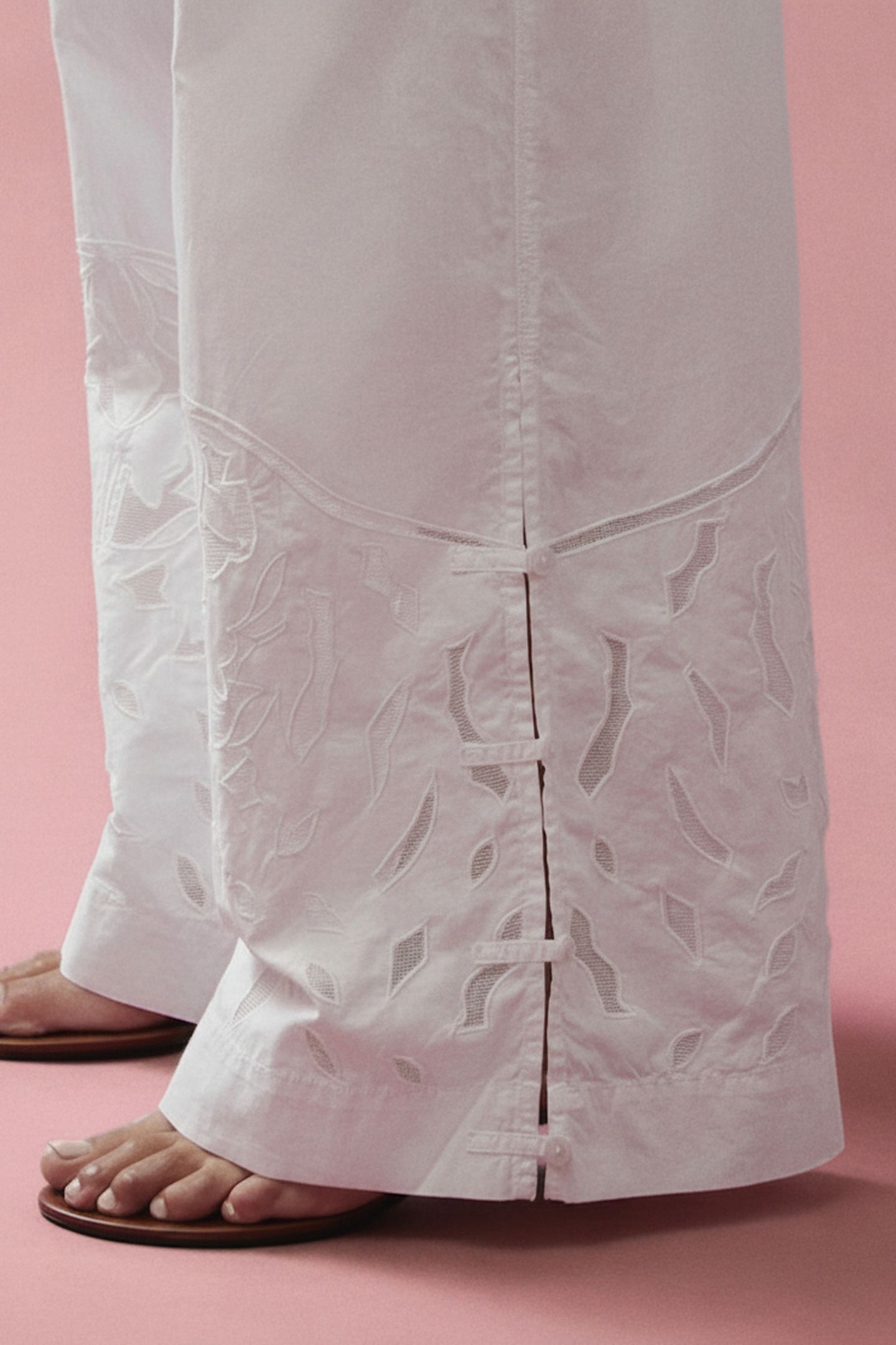 PANTS MOONFLOWER EMBR VERY WHITE 4
