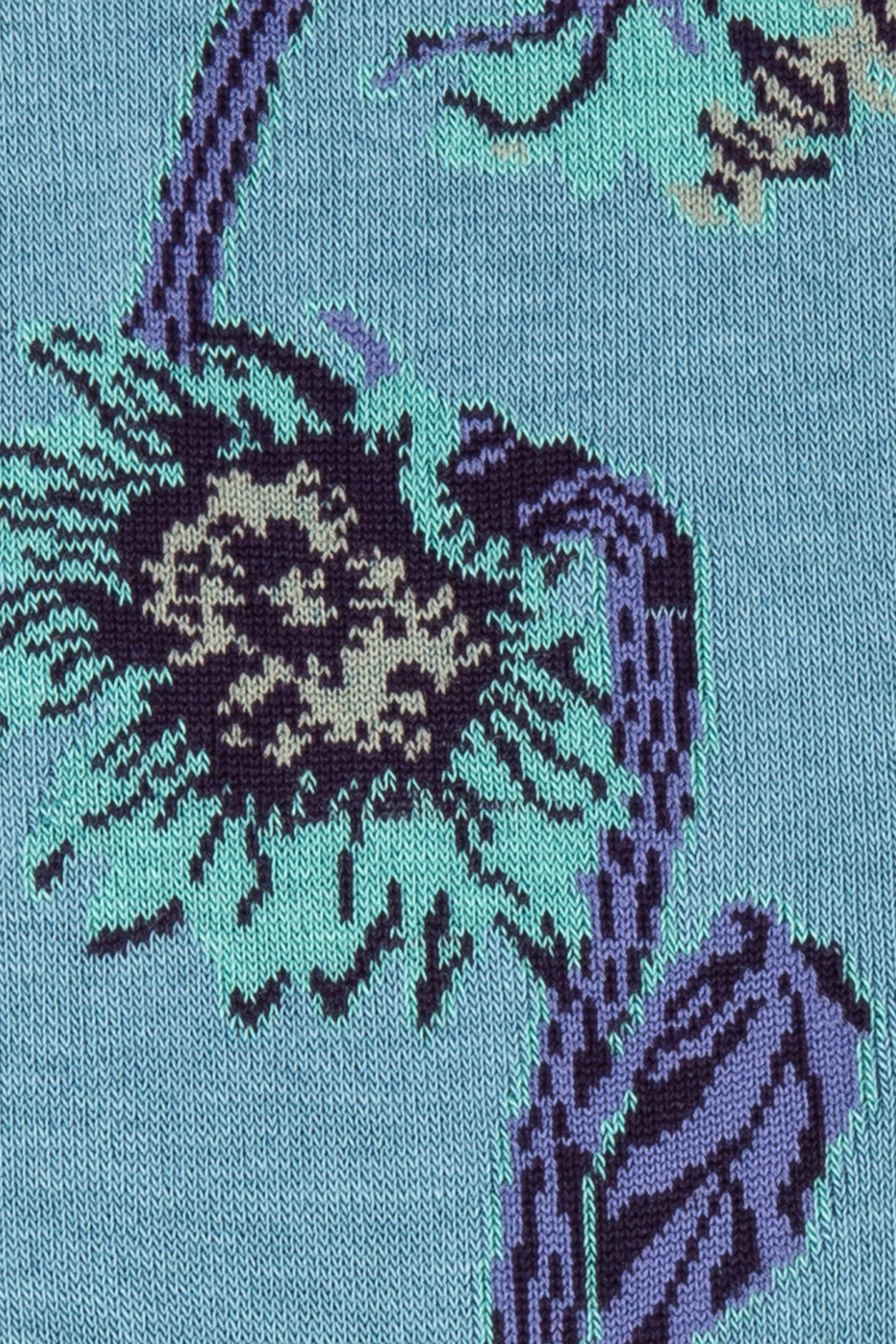 MEN SOCK SUNFLWR ALLOVER TURQUOISE 3