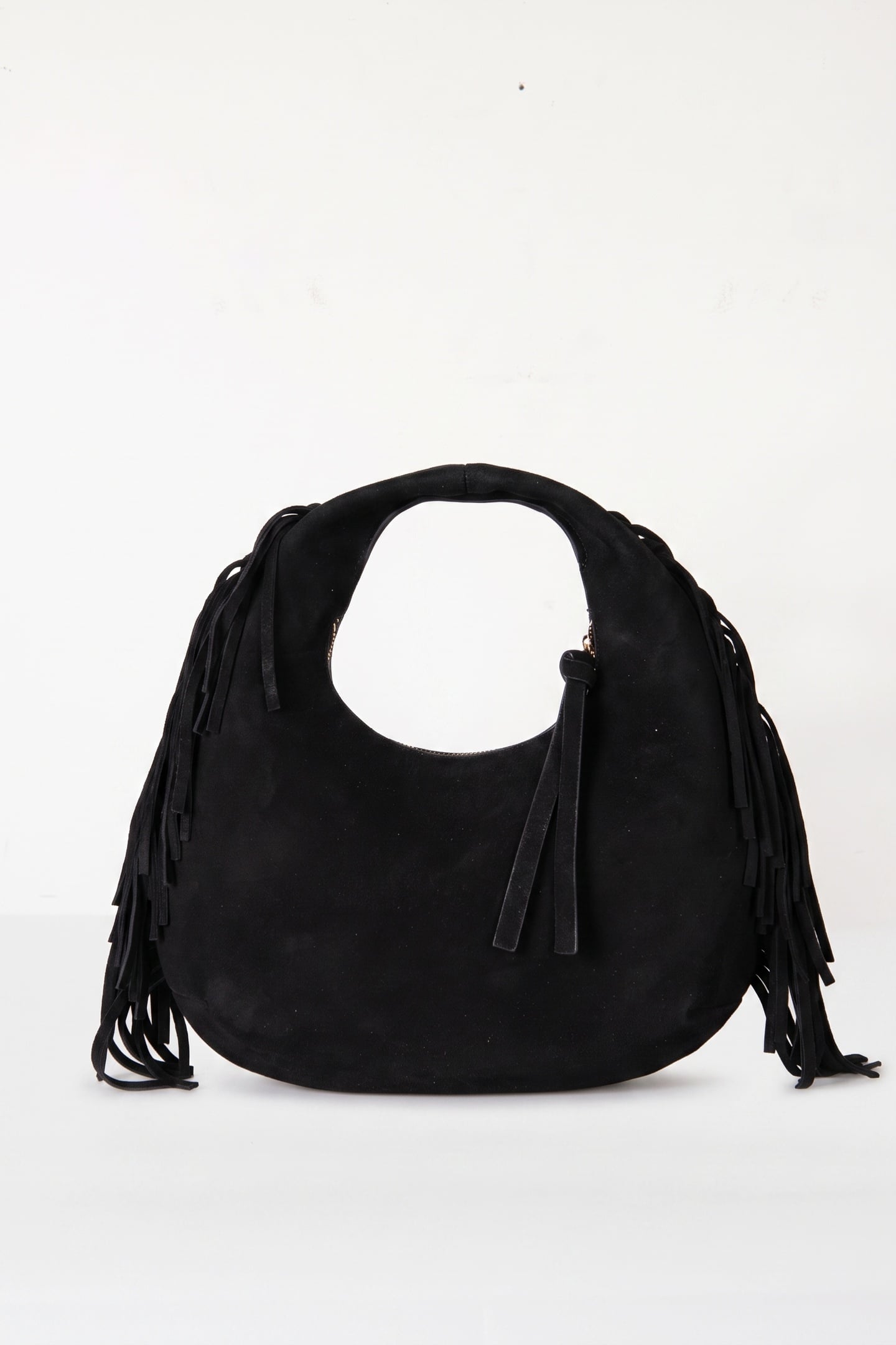 S SMALL ADELICE FRINGED BLACK 2